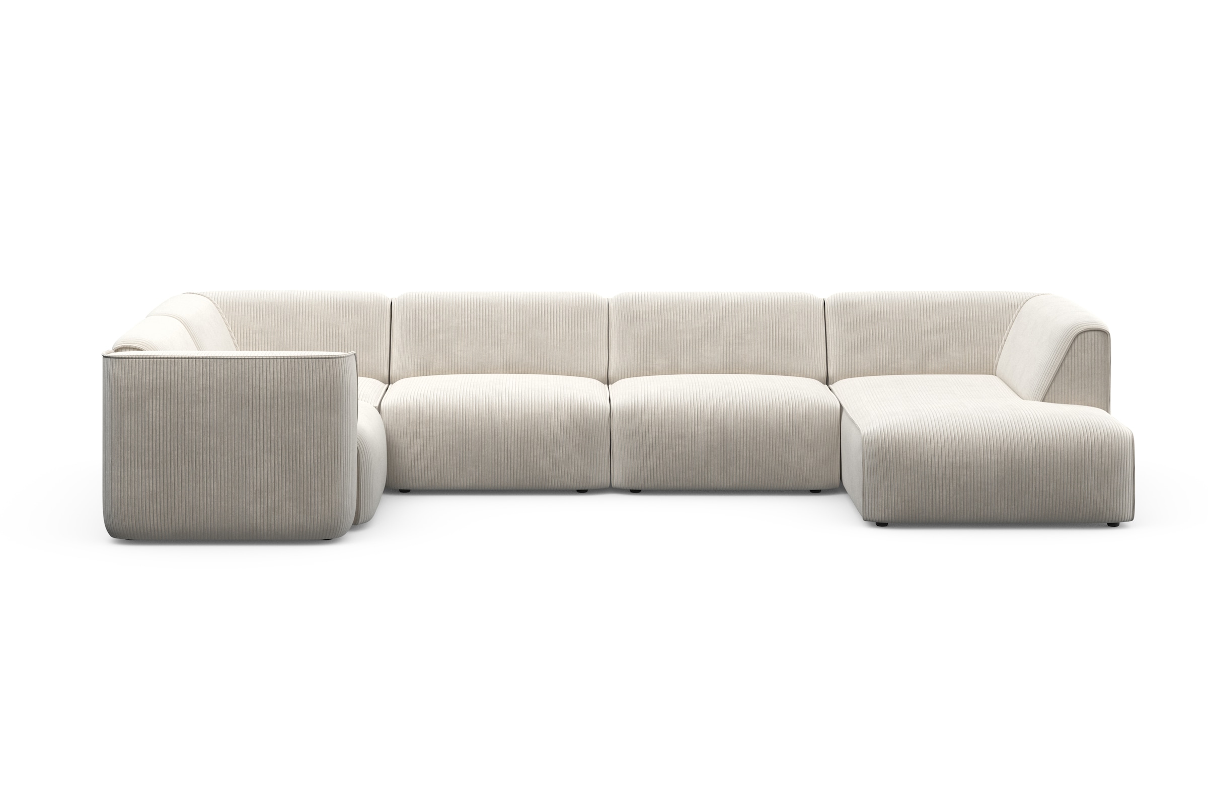 RAUM.ID Wohnlandschaft »Merid U-Form, jederzeit durch Module erweiterbar, B/T/H: 367/206/70 cm«, als Modul oder separat verwendbar, für individuelle Zusammenstellung