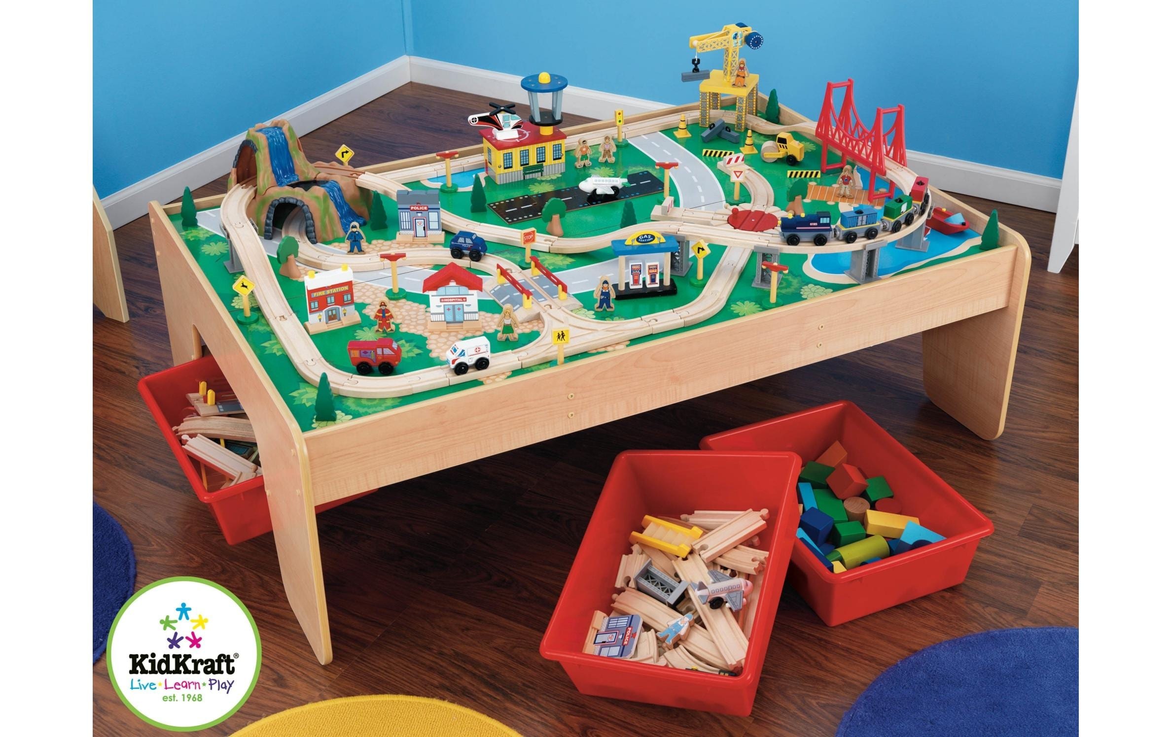 KidKraft® Spielzeug-Eisenbahn »Spieltisch Waterfall Mountain 120 Teile«