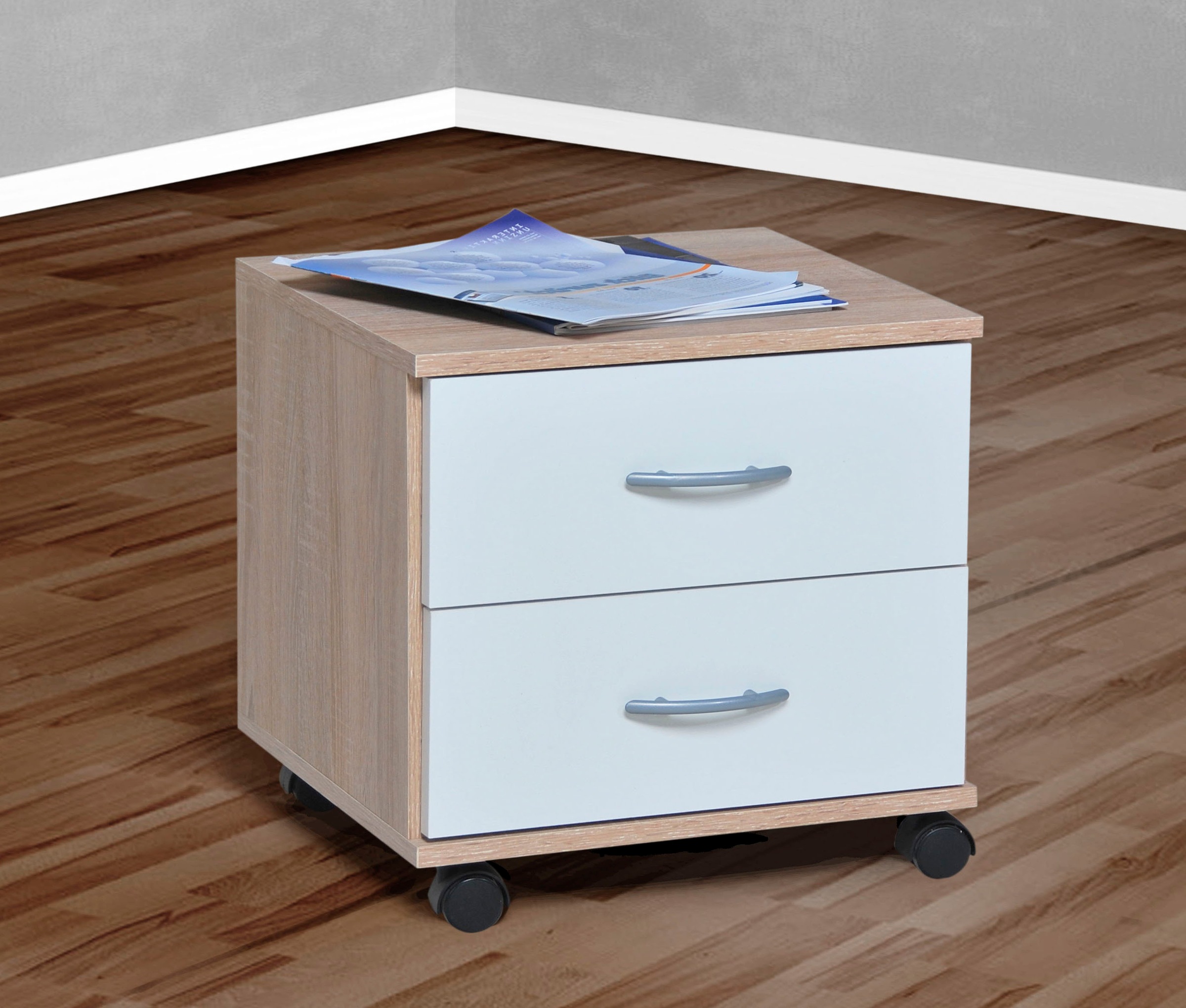 VOGL Möbelfabrik Rollcontainer »1191, Bürocontainer, Nachtschrank«, (1 St.), Ausführungen mit/ohne Schubladen, Höhe 41 cm, Made in Germany