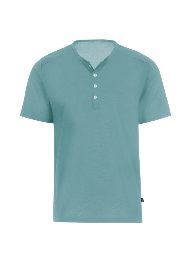 Trigema T-Shirt | Baumwolle« DELUXE mit »TRIGEMA bestellen online Knopfleiste Jelmoli-Versand T-Shirt