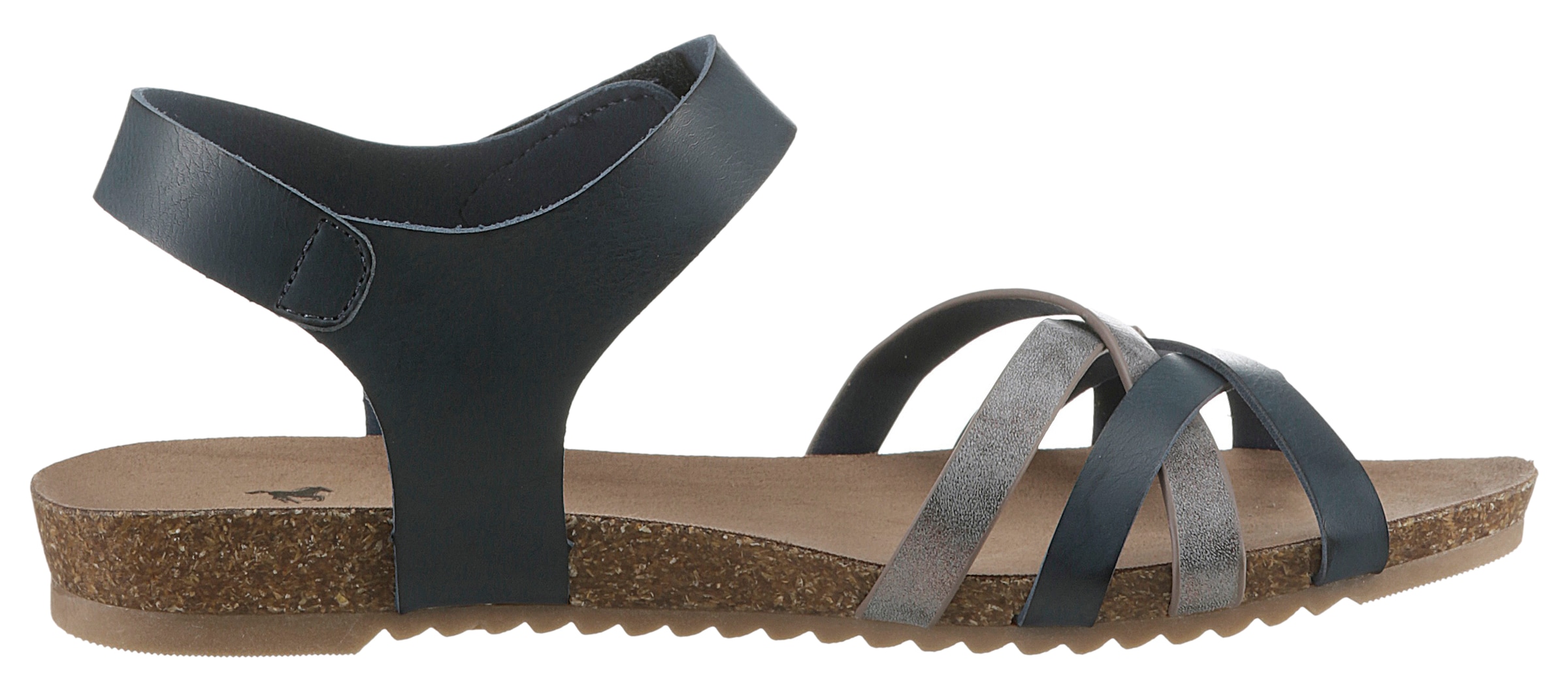 Mustang Shoes Riemchensandale, Sommerschuh, Sandalette, Klettschuh, mit Klettverschluss-Riemchen