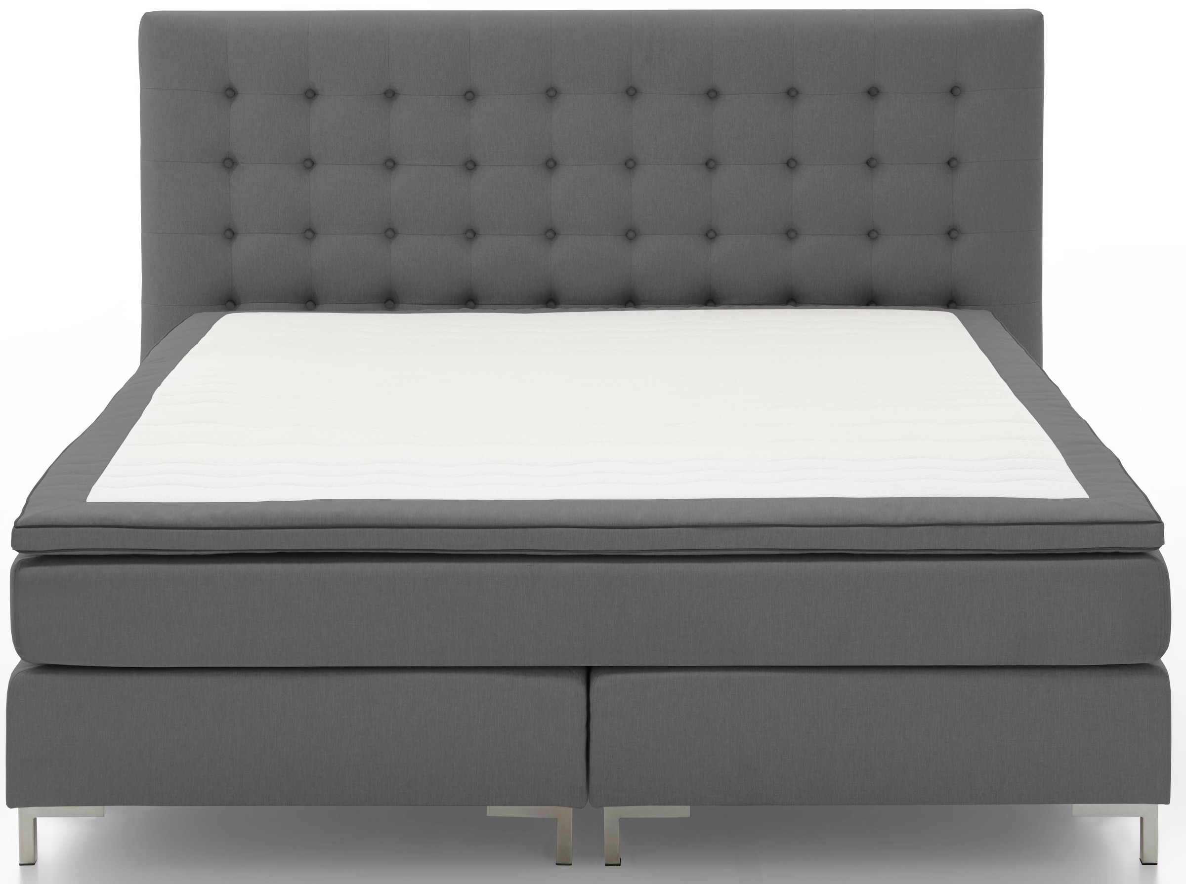 ATLANTIC home collection Boxspringbett Anni, mit Federkernmatratze und Topper