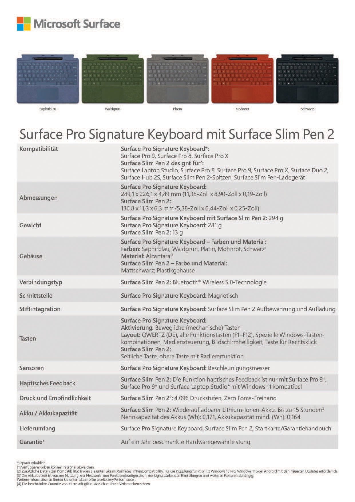 Microsoft Tastatur »Surface Pro Signature Keyboard«,  (Funktionstasten-Multimedia-Tasten) online kaufen | Jelmoli-Versand