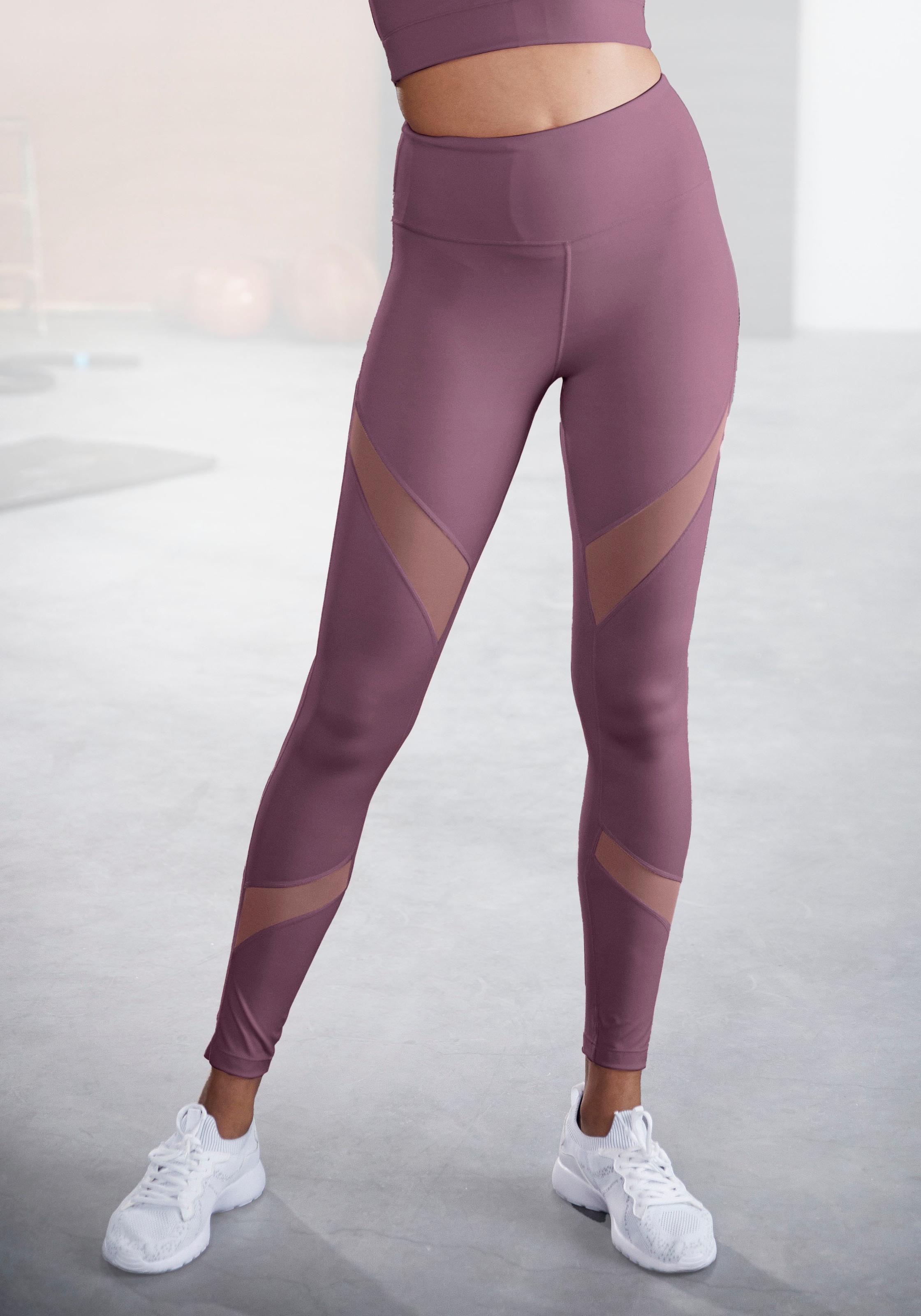 LASCANA ACTIVE Funktionsleggings »-Sport Leggings«, mit kleiner Raffung, Loungewear