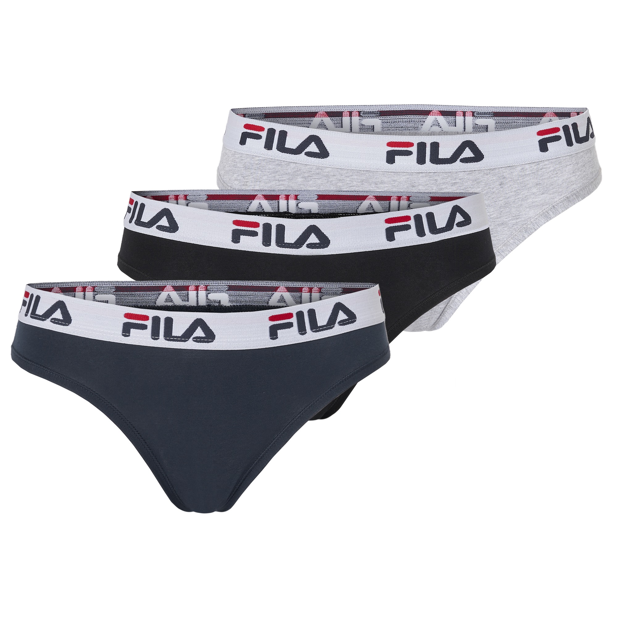 Fila Brasilslip »WOMAN BRAZILIAN SLIP« 3er Pack, mit elastischem Logobund