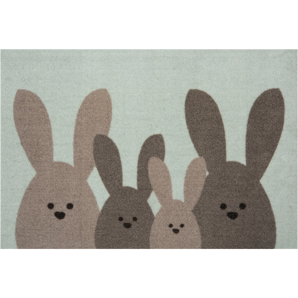 HANSE Home Fussmatte »Bunny Family«, rechteckig, Schmutzfangmatte, In-& Outdoor, Rutschfest, Waschbar, Türmatte, Ostern