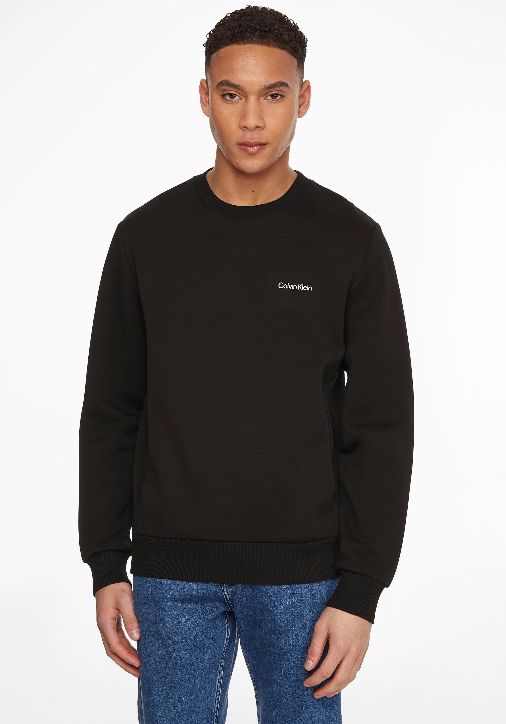 Calvin Klein Sweatshirt »MICRO LOGO SWEATSHIRT«, mit Logo-Stickerei
