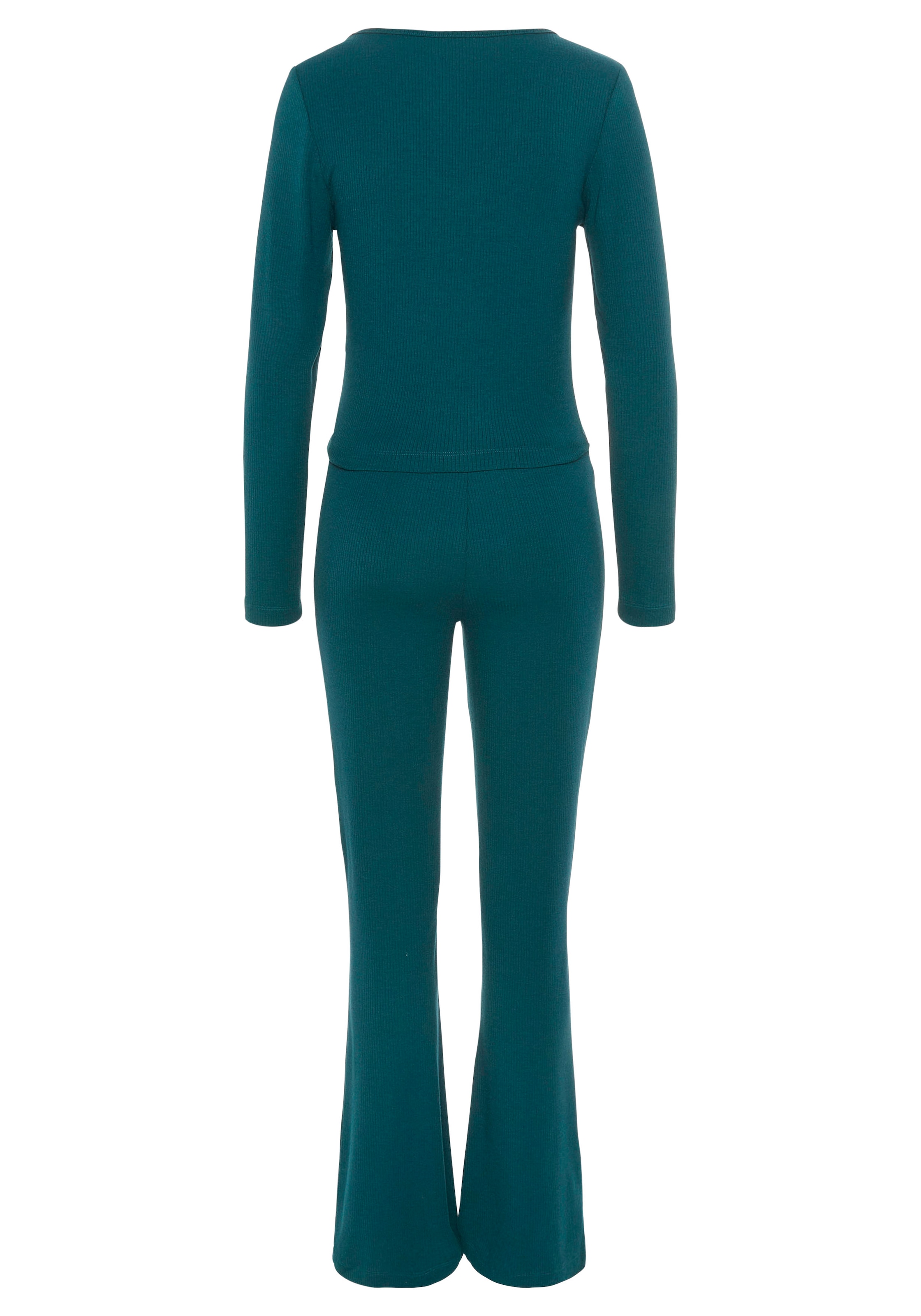 LASCANA Pyjama, (Set, 2 tlg.), aus schönem Ripp-Material online kaufen bei  Jelmoli-Versand Schweiz
