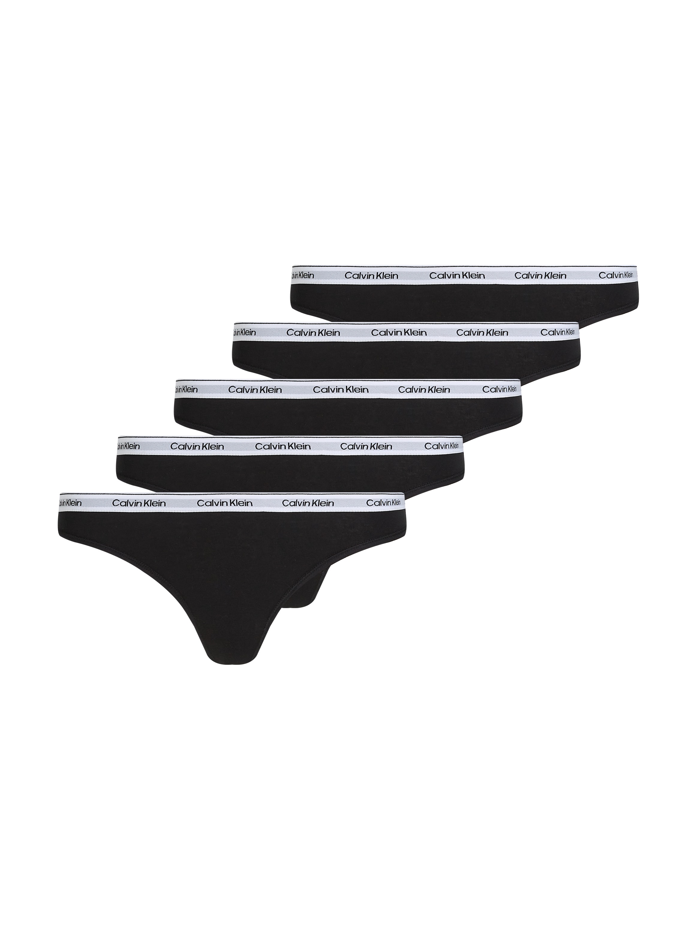 Calvin Klein Underwear String »5 PACK THONG (LOW-RISE)« Packung, 5er-Pack, 5 Stk. mit Logobund