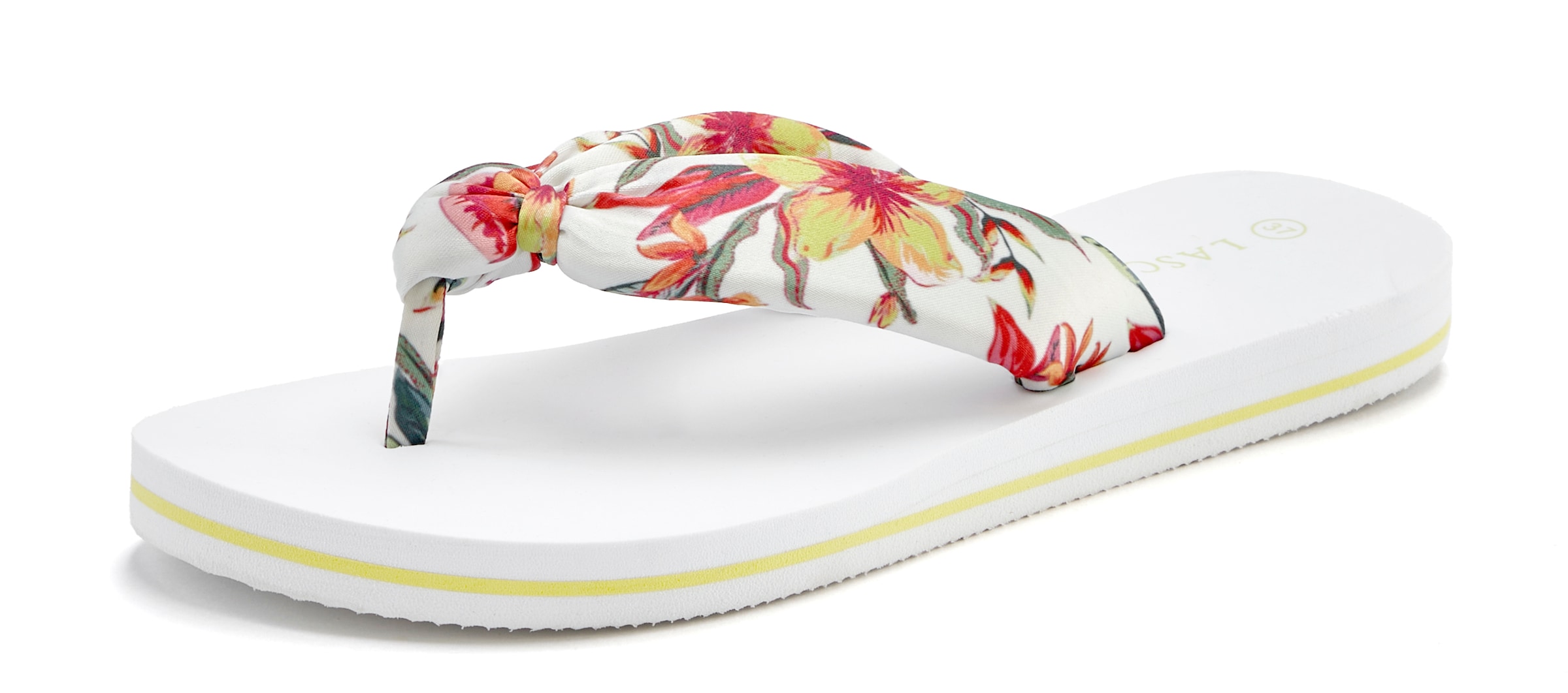 LASCANA Badezehentrenner, Sandale, Pantolette, Badeschuh ultraleicht mit softem Band VEGAN