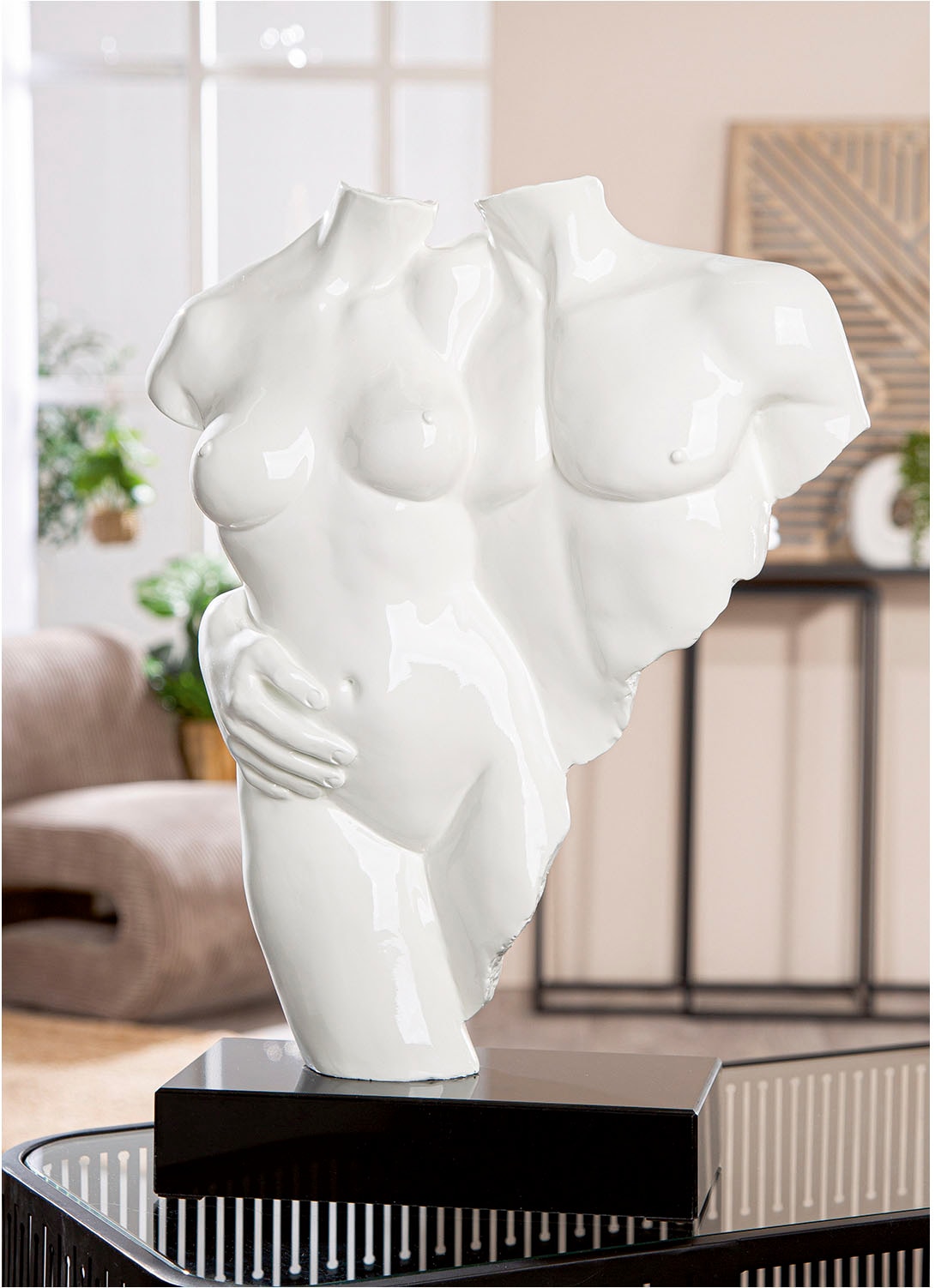 Casablanca by Gilde Dekoobjekt »Skulptur Paar Coppia weiss H. 49 cm«