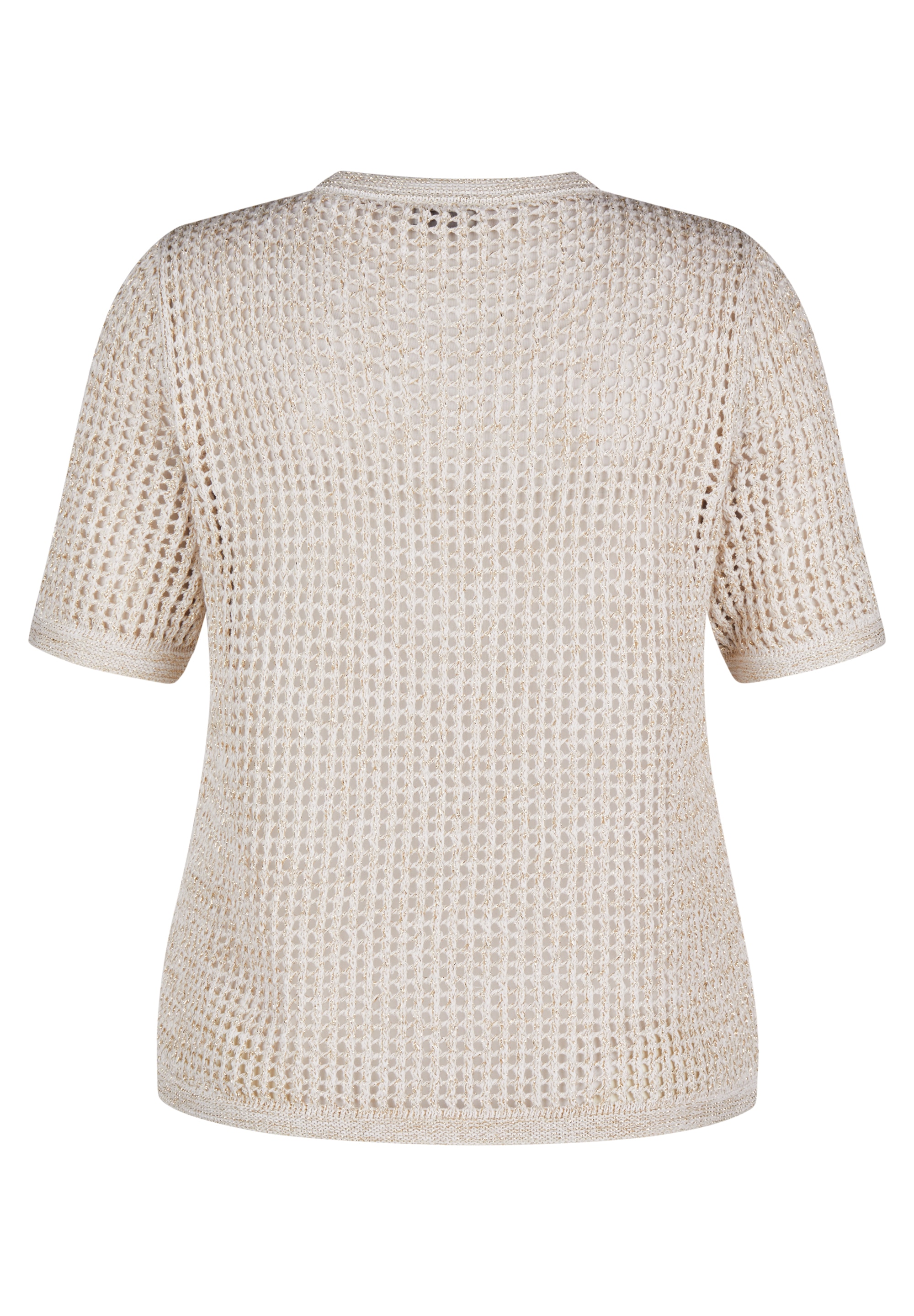 Rabe Strickjacke, kurzarm, mit Loch-Struktur und Knopfverschluss