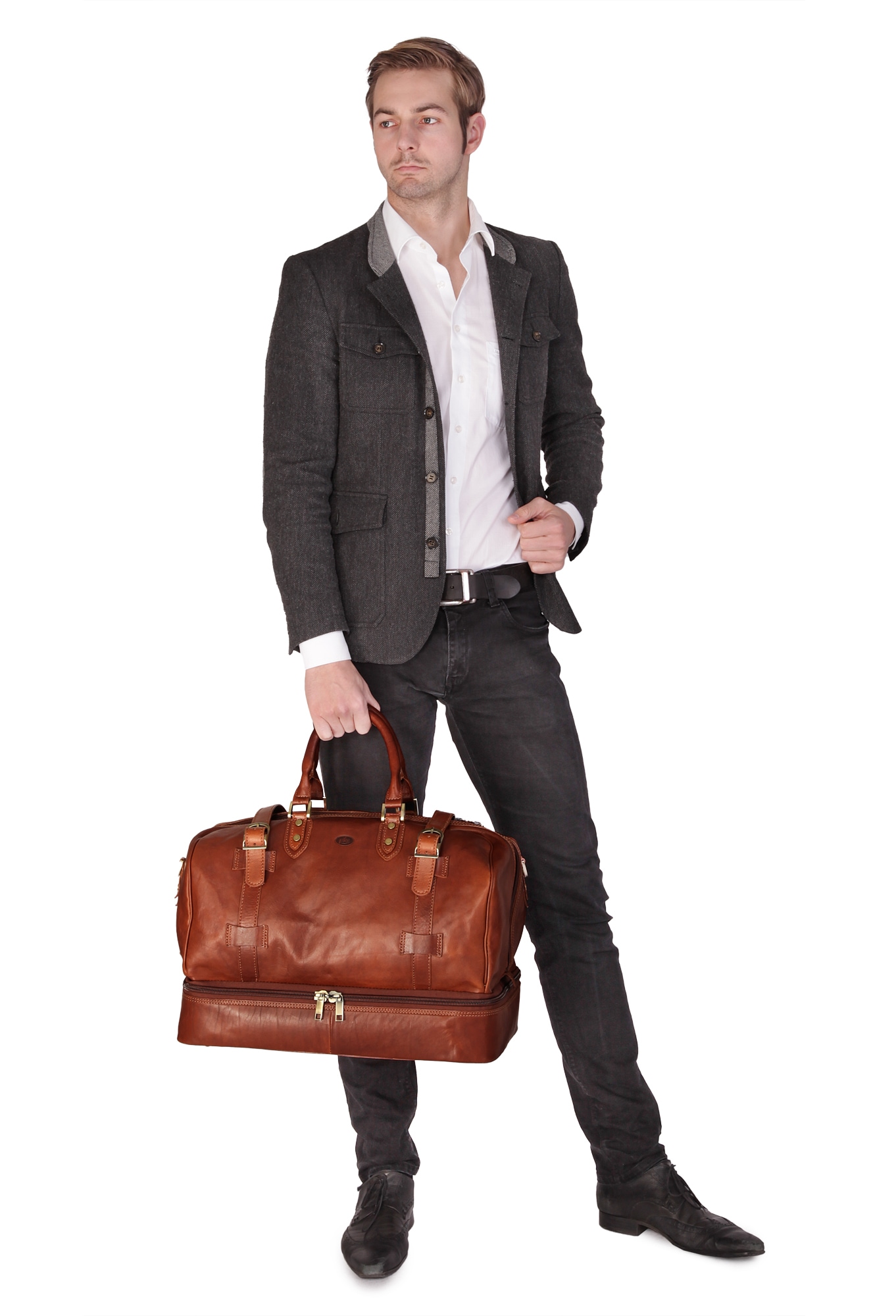 Piké Reisetasche, echt Leder