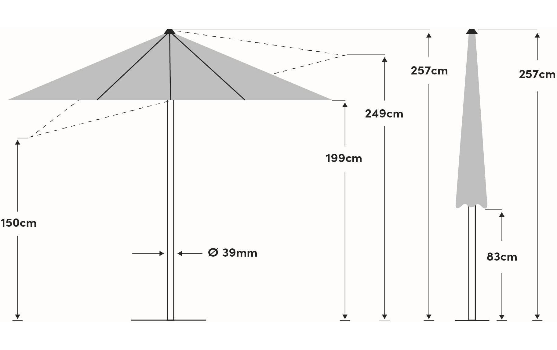 Sonnenschirm »Suncomfort by Glatz Shell Turn, Ø 300 cm,«