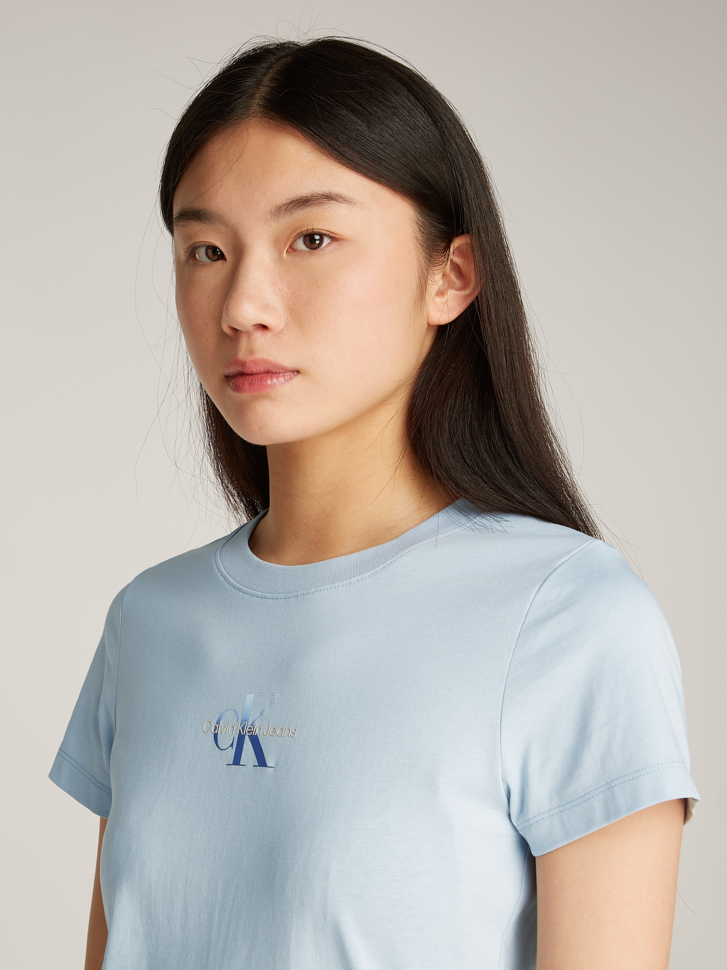 Calvin Klein Jeans T-Shirt »GRADIENT MONOLOGO SLIM TEE«, mit Logodruck