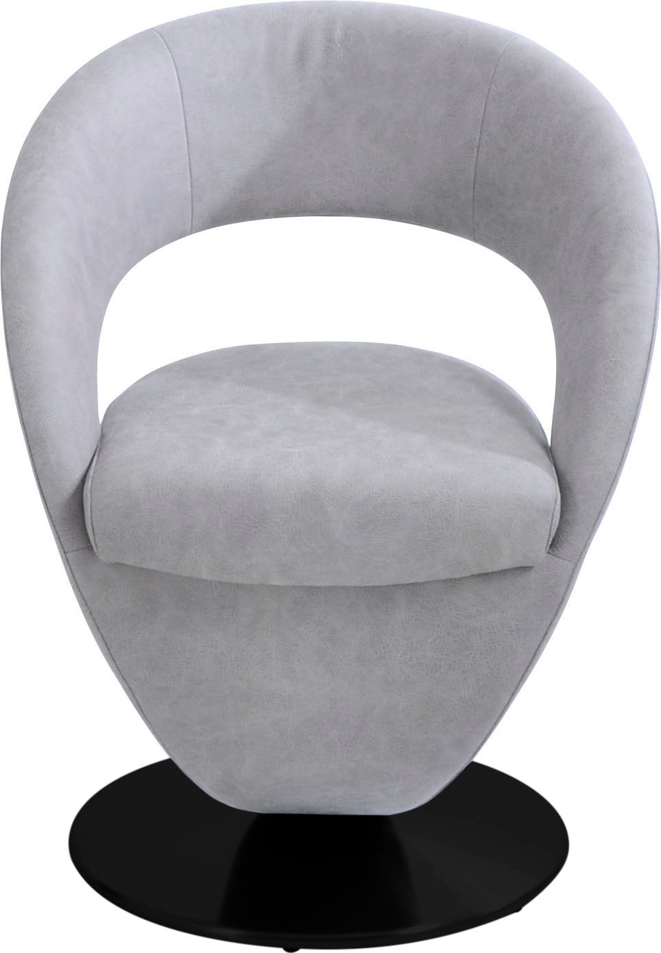 K+W Komfort & Wohnen Esszimmerstuhl "Wave, Drehstuhl" () Design-Drehstuhl, schwarzer Drehteller