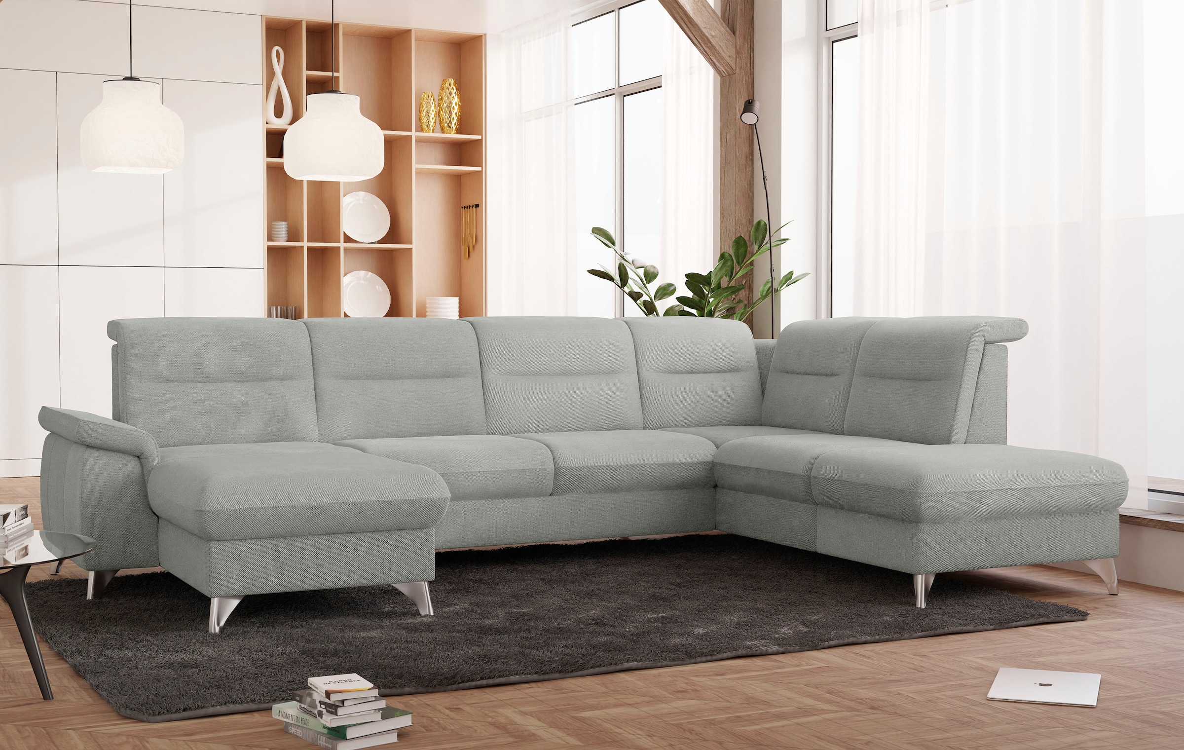 sit&more Wohnlandschaft "Astoria U-Form" wahlweise mit motorischer Relaxfunktion