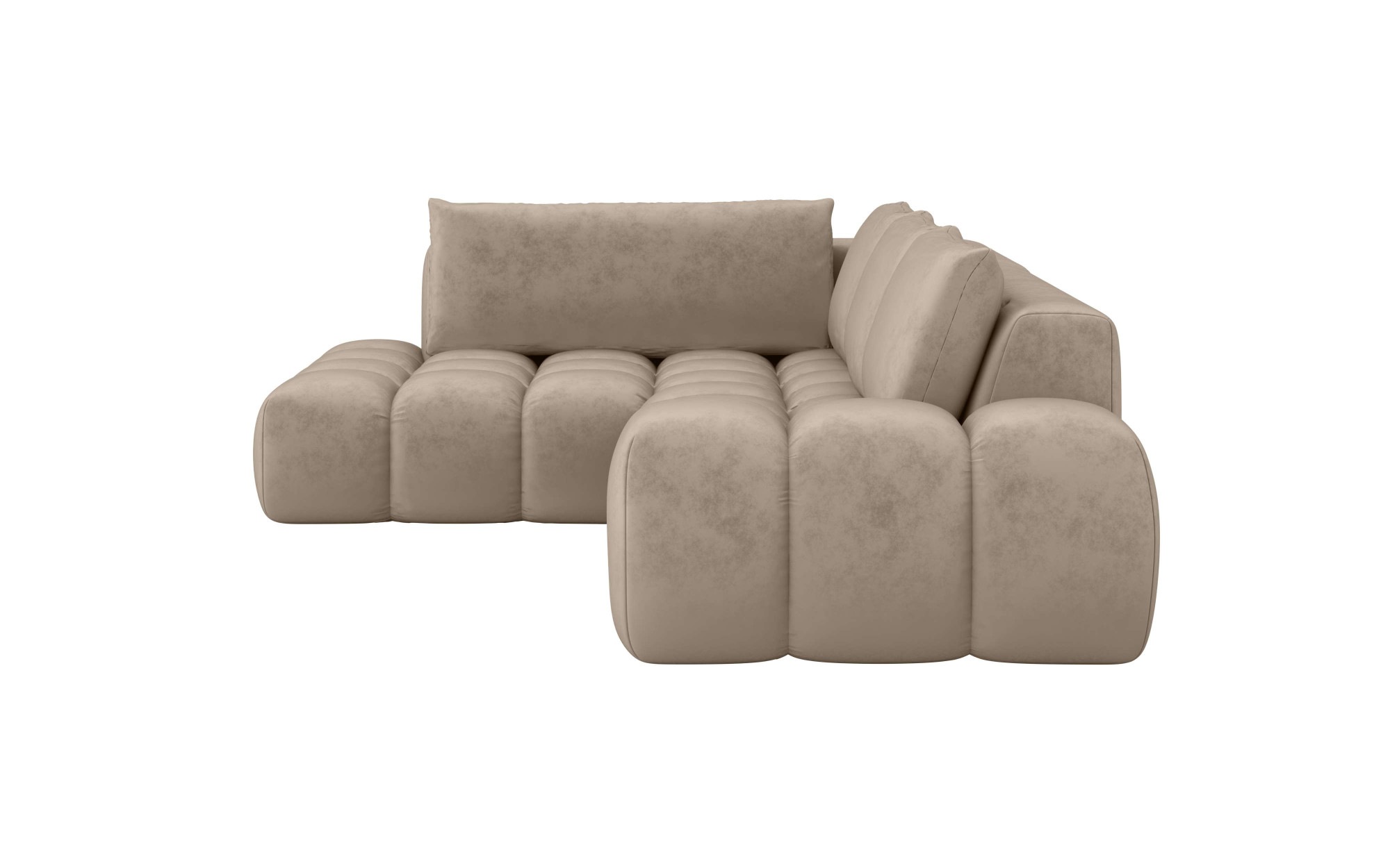 INOSIGN Ecksofa »AZITA klein, L-Form, elegant und bequem Designsofa«, lose Rückenkissen, traumhafte Steppung, Masse B/T/H: 296/176,5/89 cm