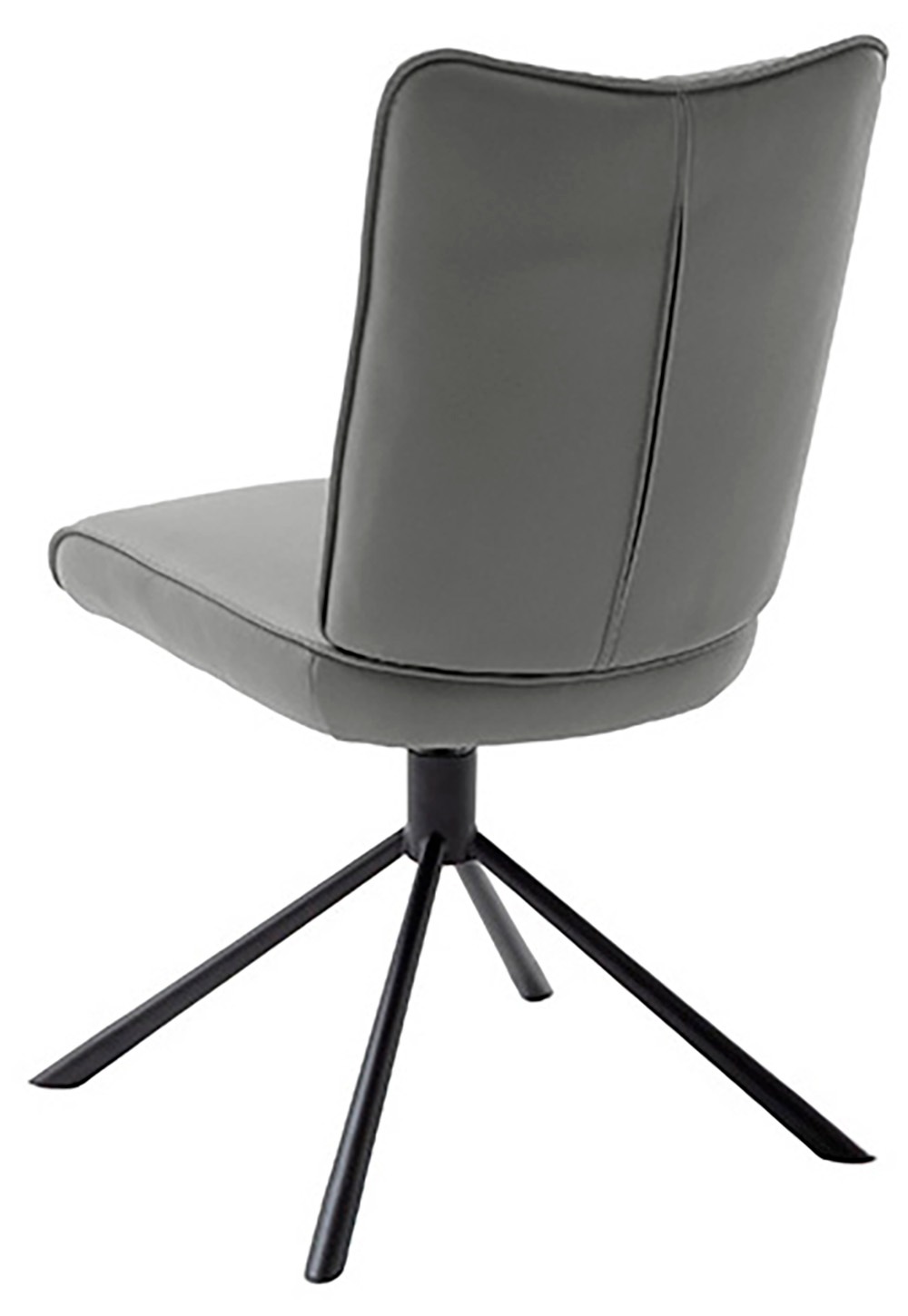 MCA furniture 4-Fussstuhl »MARIN Esszimmerstuhl (2er Set) - Stuhl«, (Set), 2 St., Microfaser, 360° drehbar, Metall schwarz, beweglichen Rücken, belastbar 120 kg