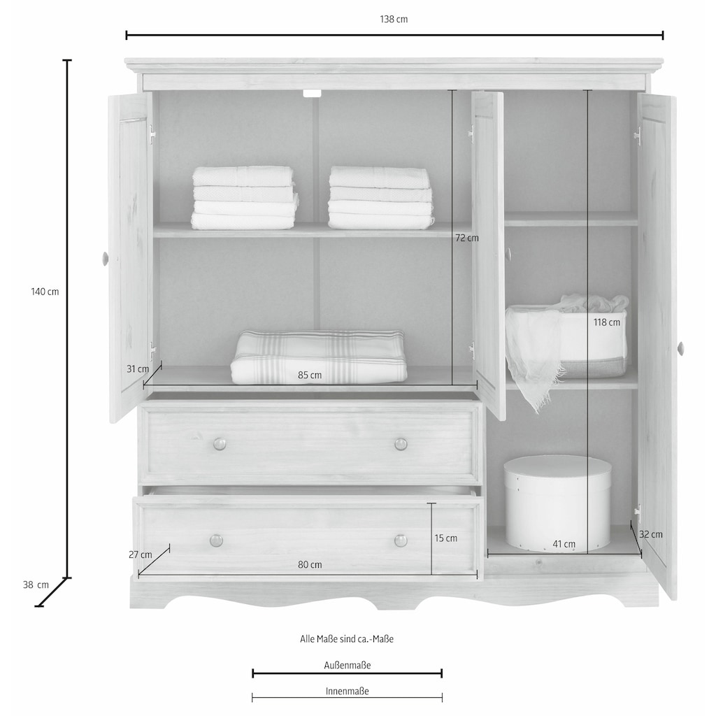 Home affaire Kleiderschrank »Melissa, Kinderkleiderschrank«