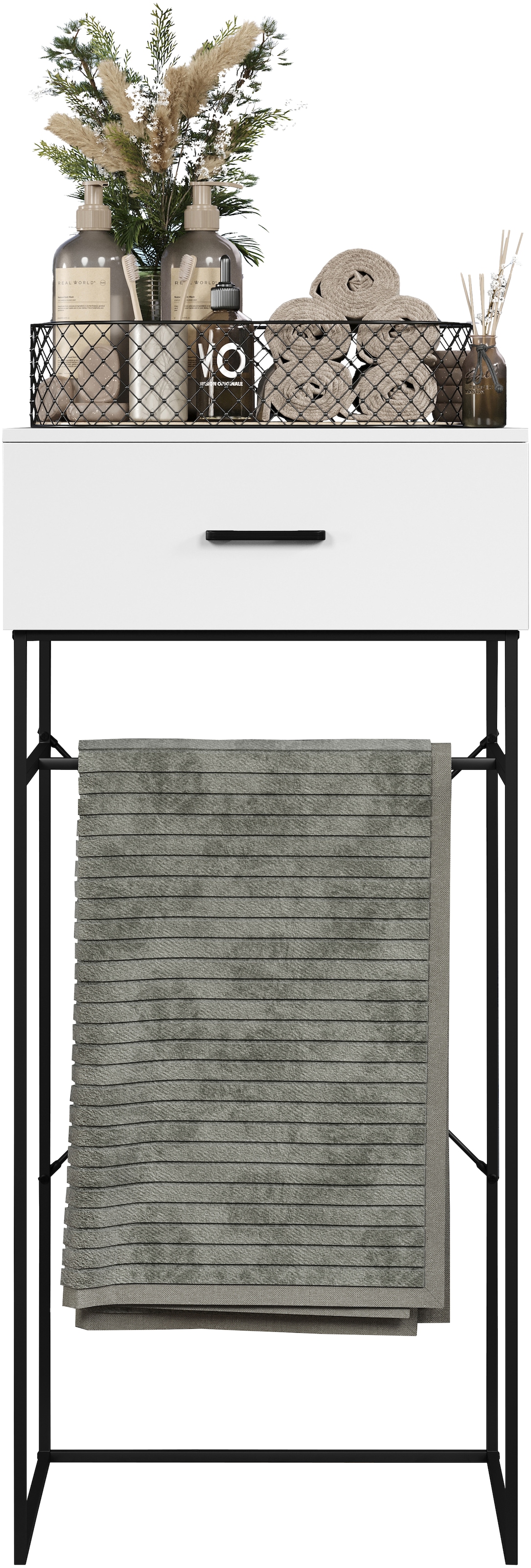 INOSIGN Beistelltisch »Sterling«, (1 St.), Konsolentisch mit Schublade und integrierter Aufhängung - 60/48/132 cm