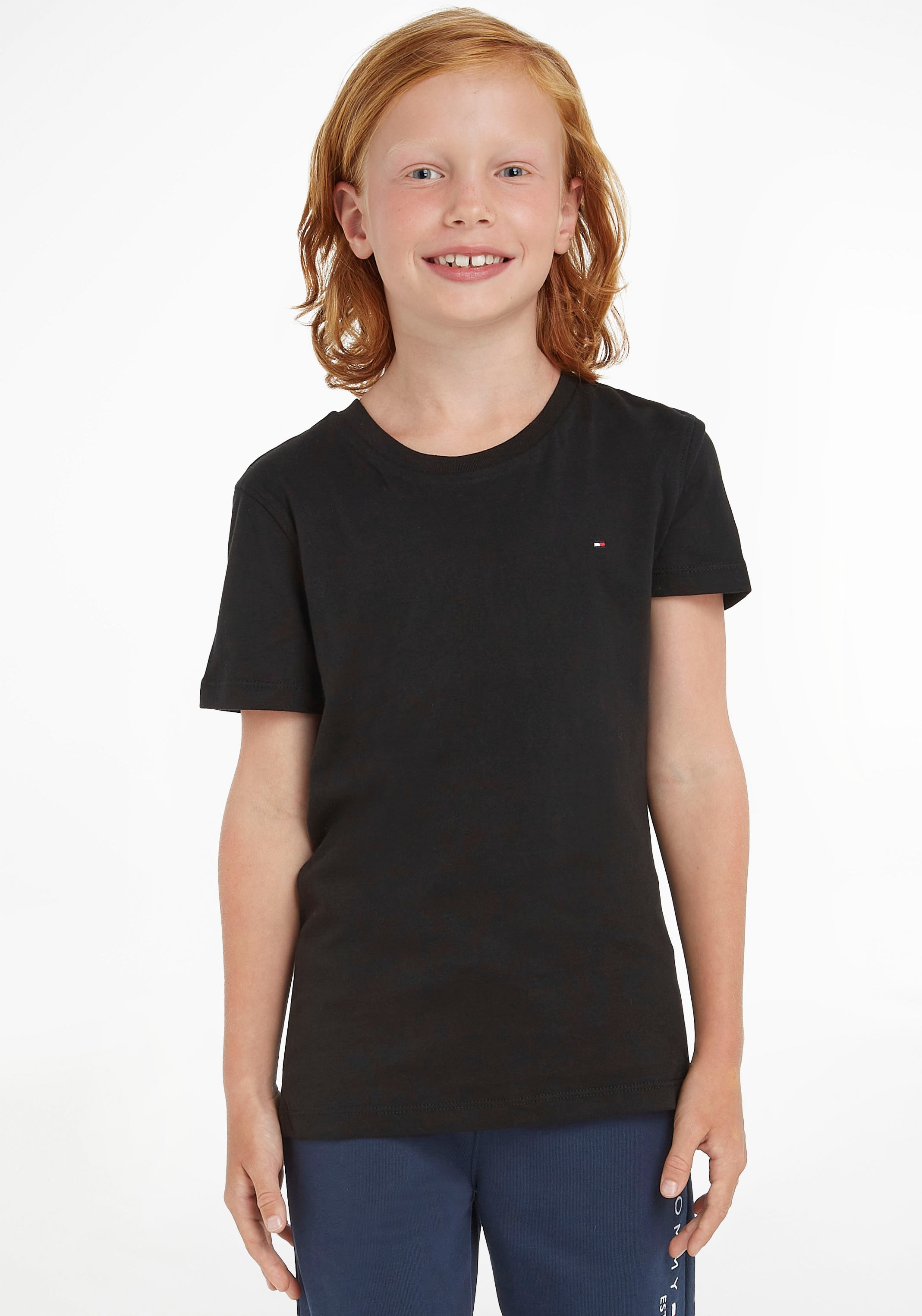 Jelmoli-Versand ordern | BASIC T-Shirt ✵ Junior günstig Hilfiger KNIT«, CN Kids »BOYS Tommy Kinder MiniMe,für Jungen