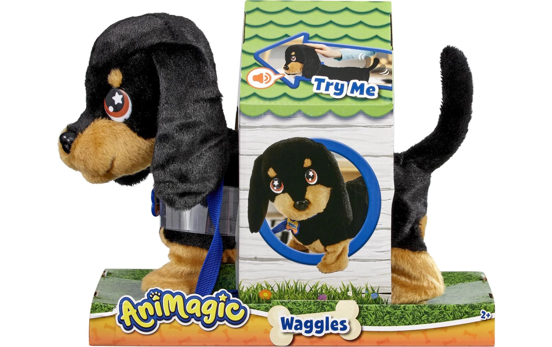 Plüschfigur »Max Bersinger Animagic Waggles Dog«