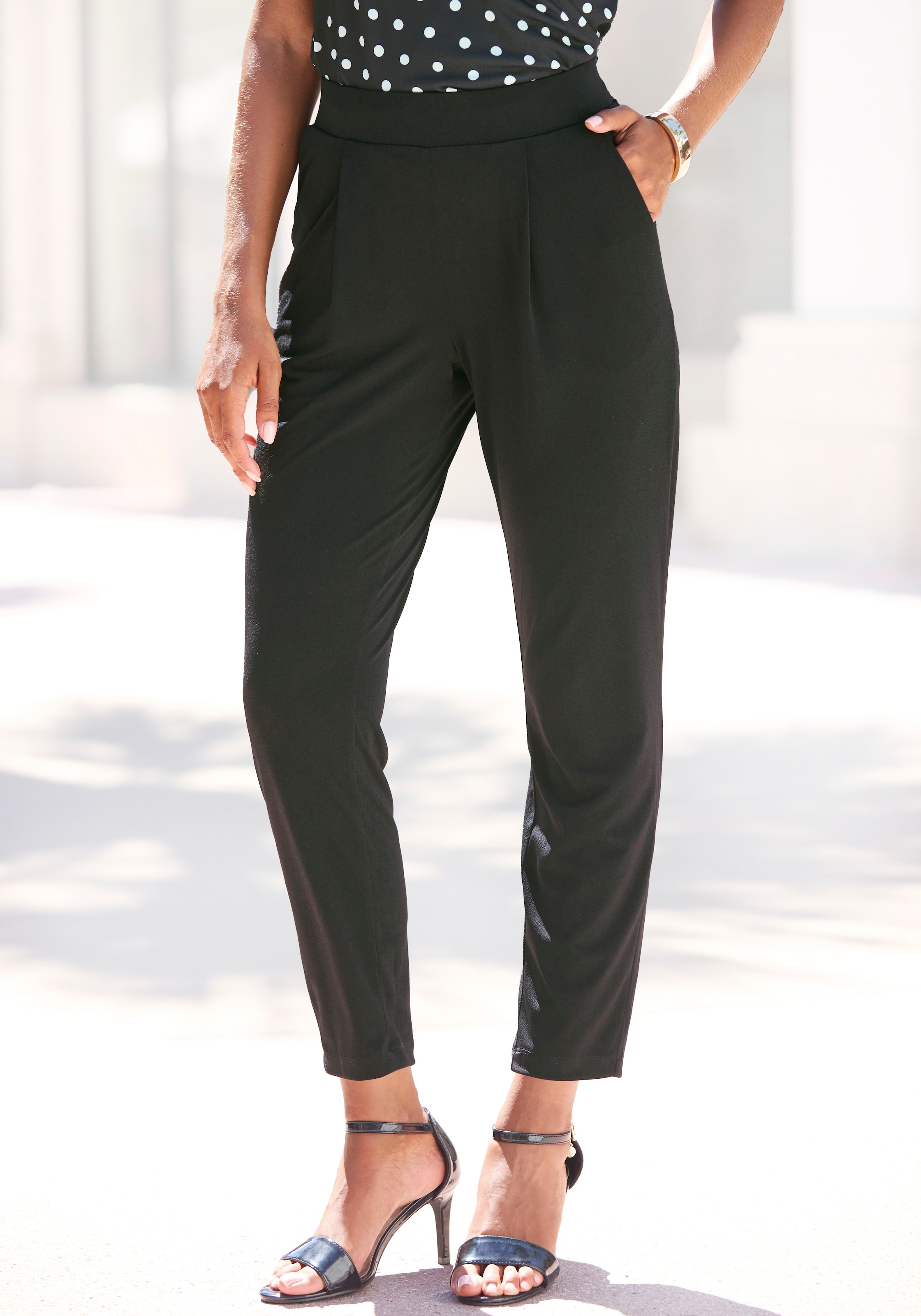 LASCANA Schlupfhose mit praktischen Eingriffstaschen, casual-chic Business-Look, 7/8-Länge