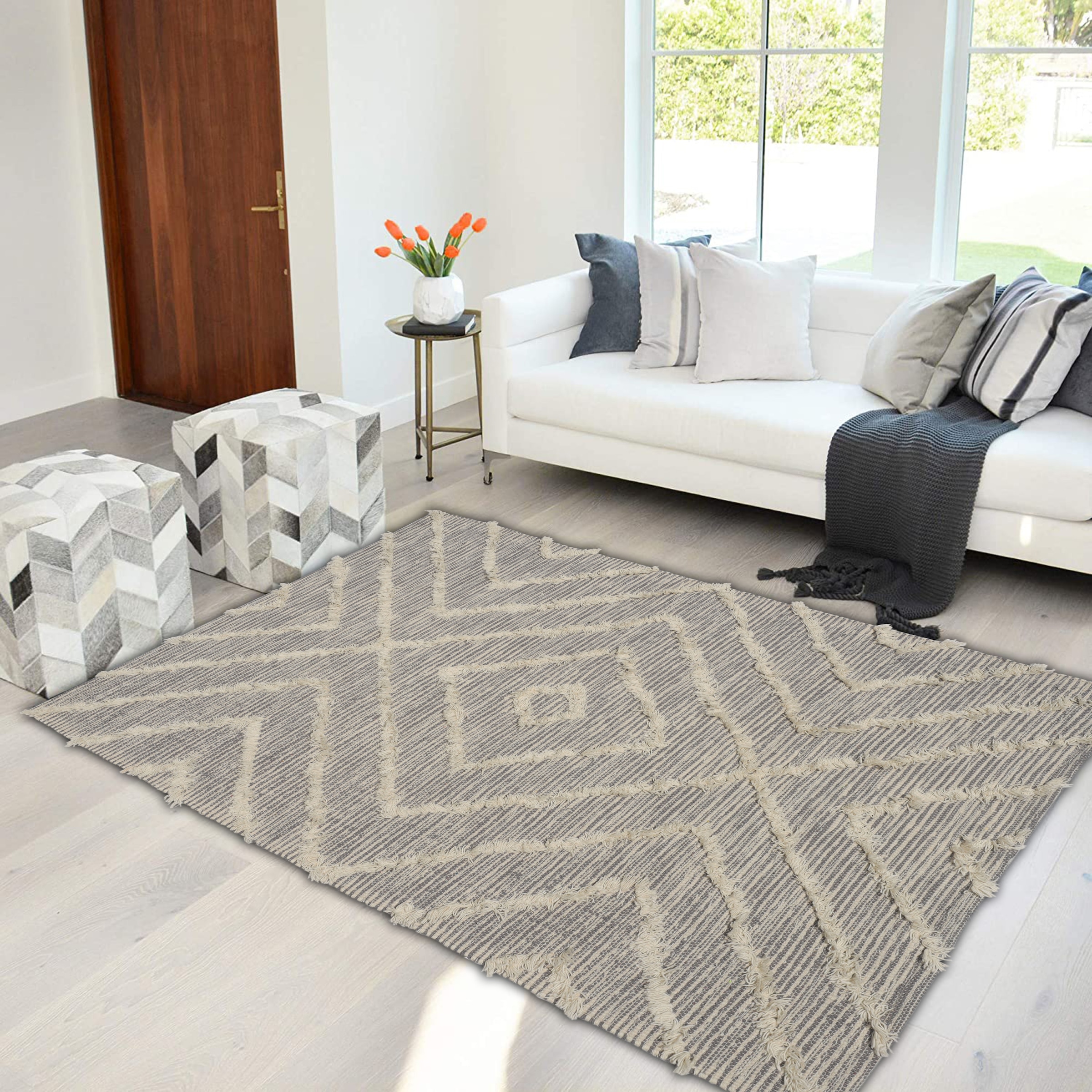 my home Teppich »Kanja«, online weiche Rauten-Design Berber-Optik, Haptik, bestellen | rechteckig, Jelmoli-Versand Boho Look