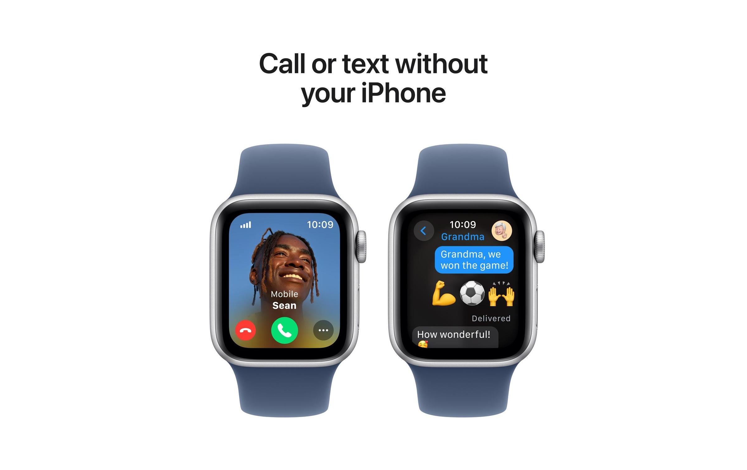 Apple Watch SE (2024), 40 mm, GPS + Cellular, Sport Band M/L, Silberfarben