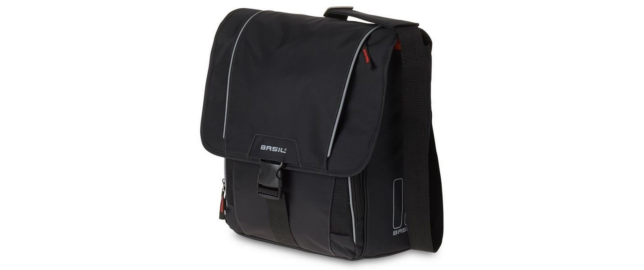 Basil Sport Design Gepäckträgertasche – Wasserabweisend, 7-15 Liter | Mit MIK-Adapter Und Reflektoren
