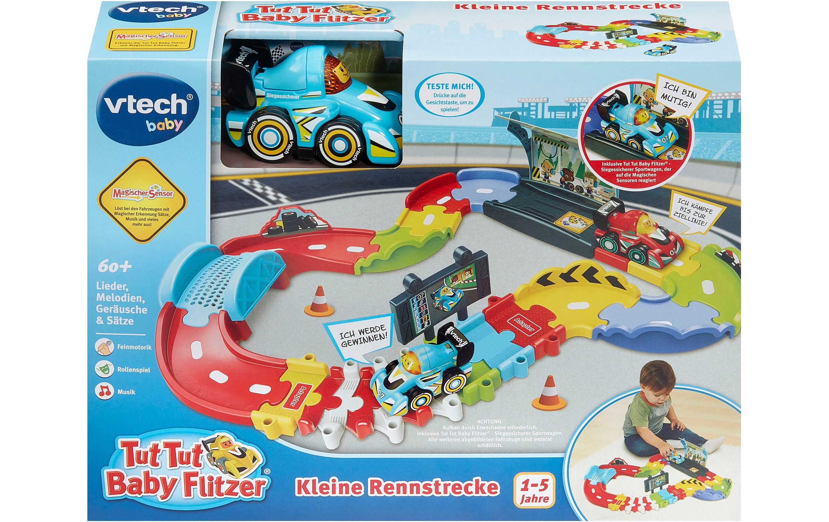 Vtech Autorennbahn "Tut Tut Baby Flitzer - Kleine Rennstrecke" inklusive Tut Tut Baby Flitzer