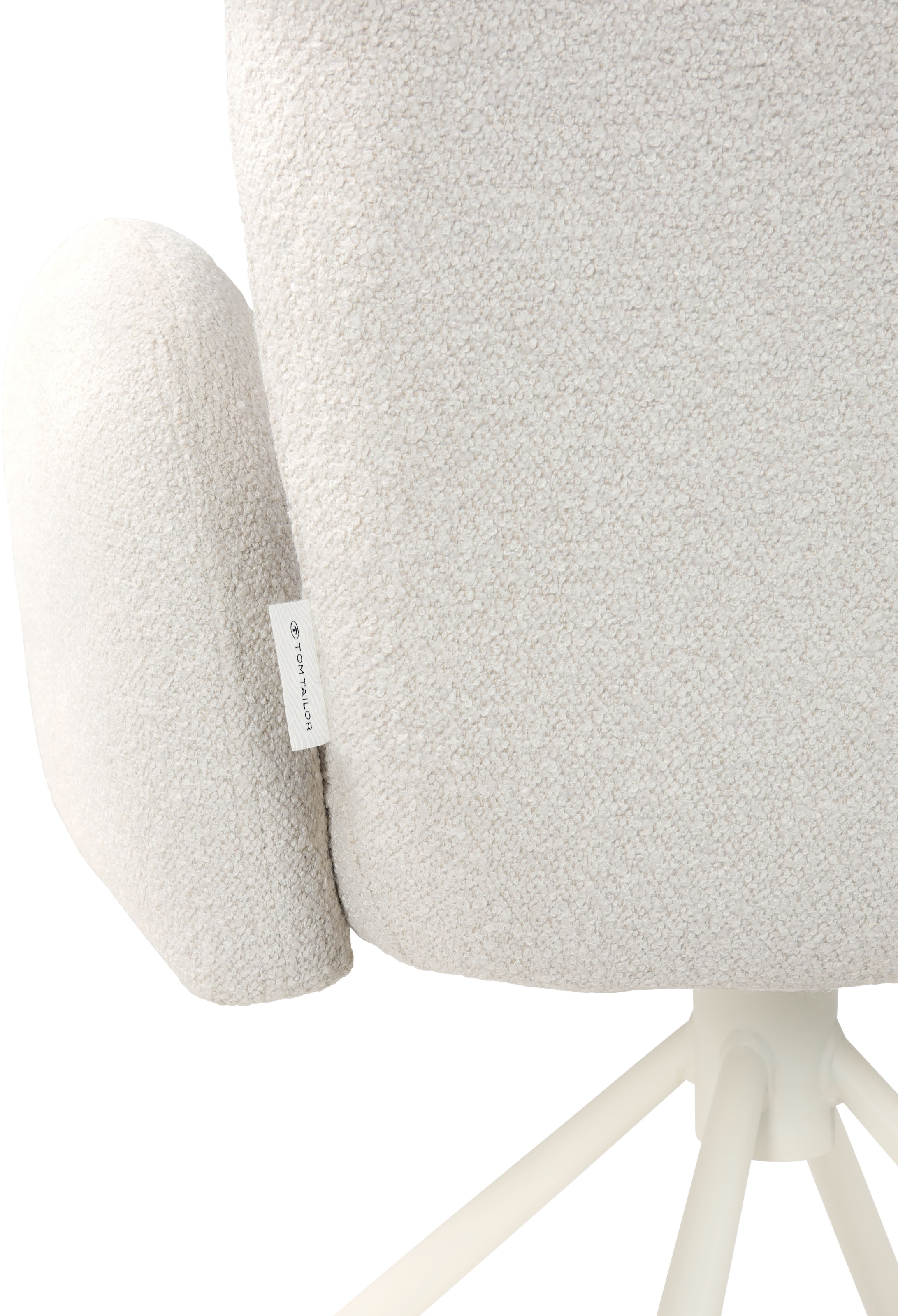 TOM TAILOR HOME Armlehnstuhl »PEBBLE ARMCHAIR«, (Set), 2 St., Webstoff Bouclé, Esszimmerstuhl, mit Armlehnen, 4-Fussgestell, 140 kg belastbar, drehbar