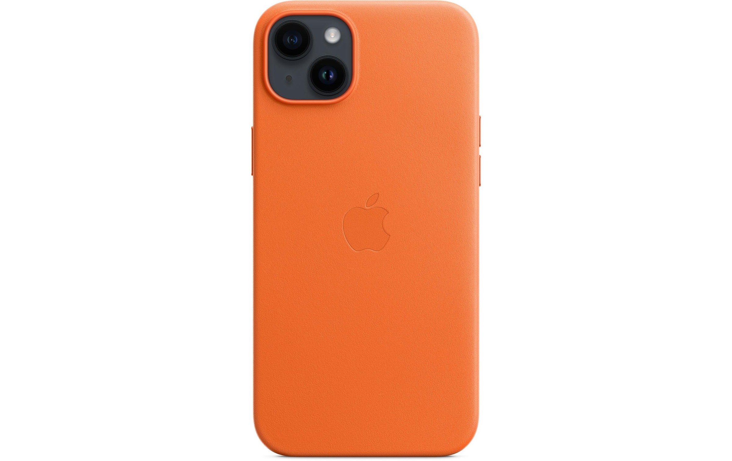 Apple Smartphone Leder Case mit MagSafe, iPhone 14 Plus, Orange