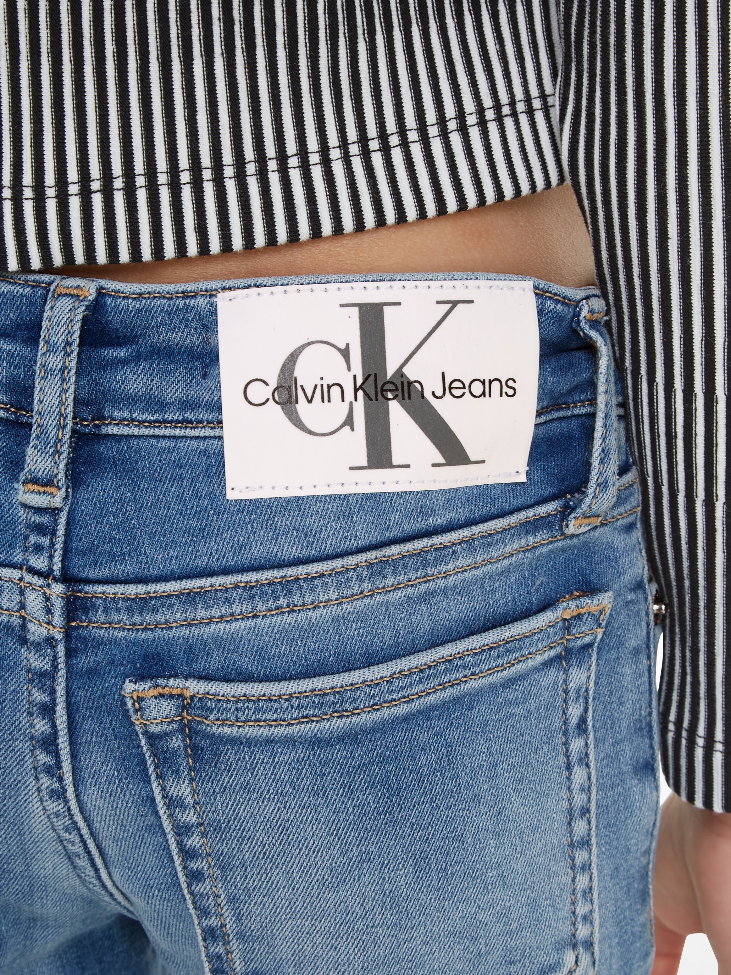 Calvin Klein Jeans Stretch-Jeans »FLARE MR SPLIT VISUAL MID BLUE«
