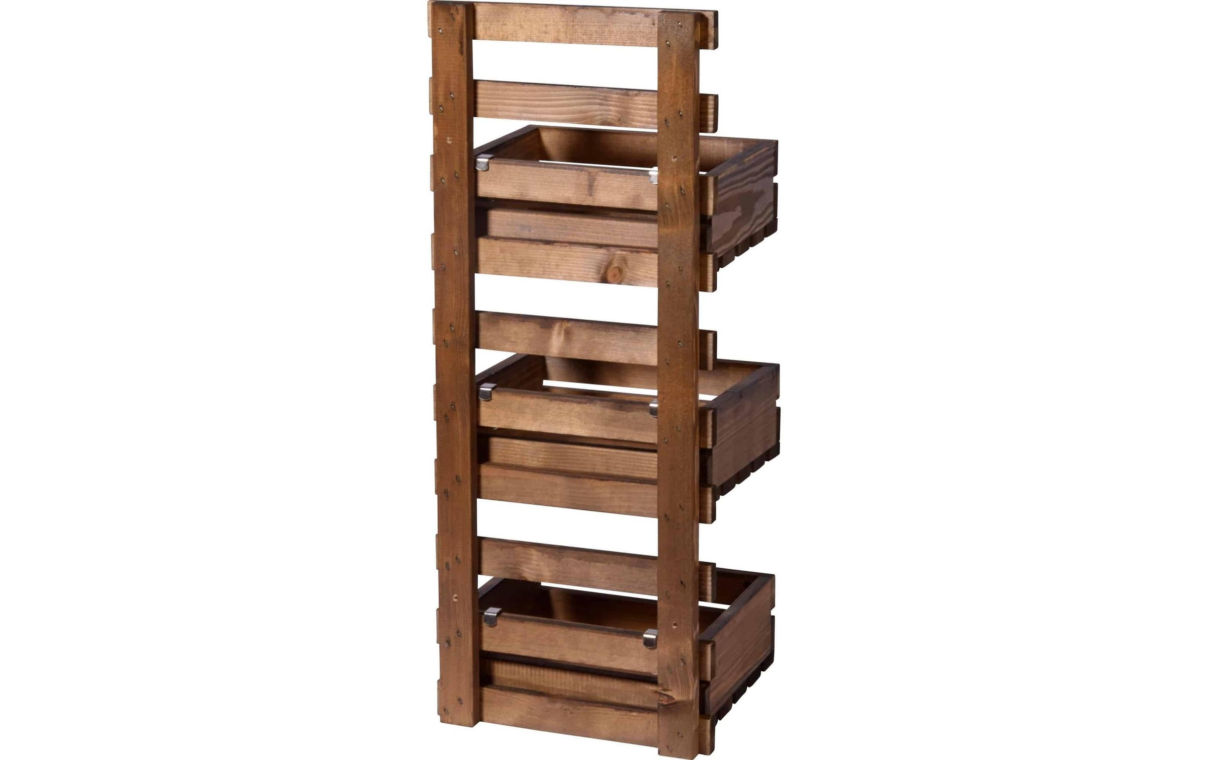 dobar Wandregal flexibles 3-stufiges Wandregal, Braun