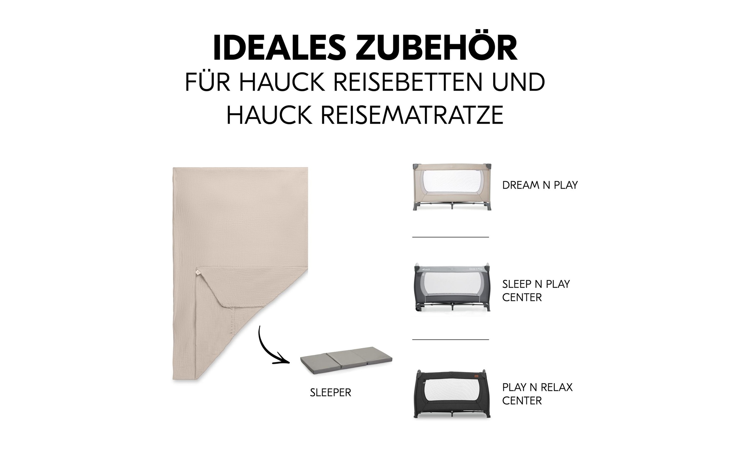 Hauck Spannbettlaken »Beige 60 x 120 cm«
