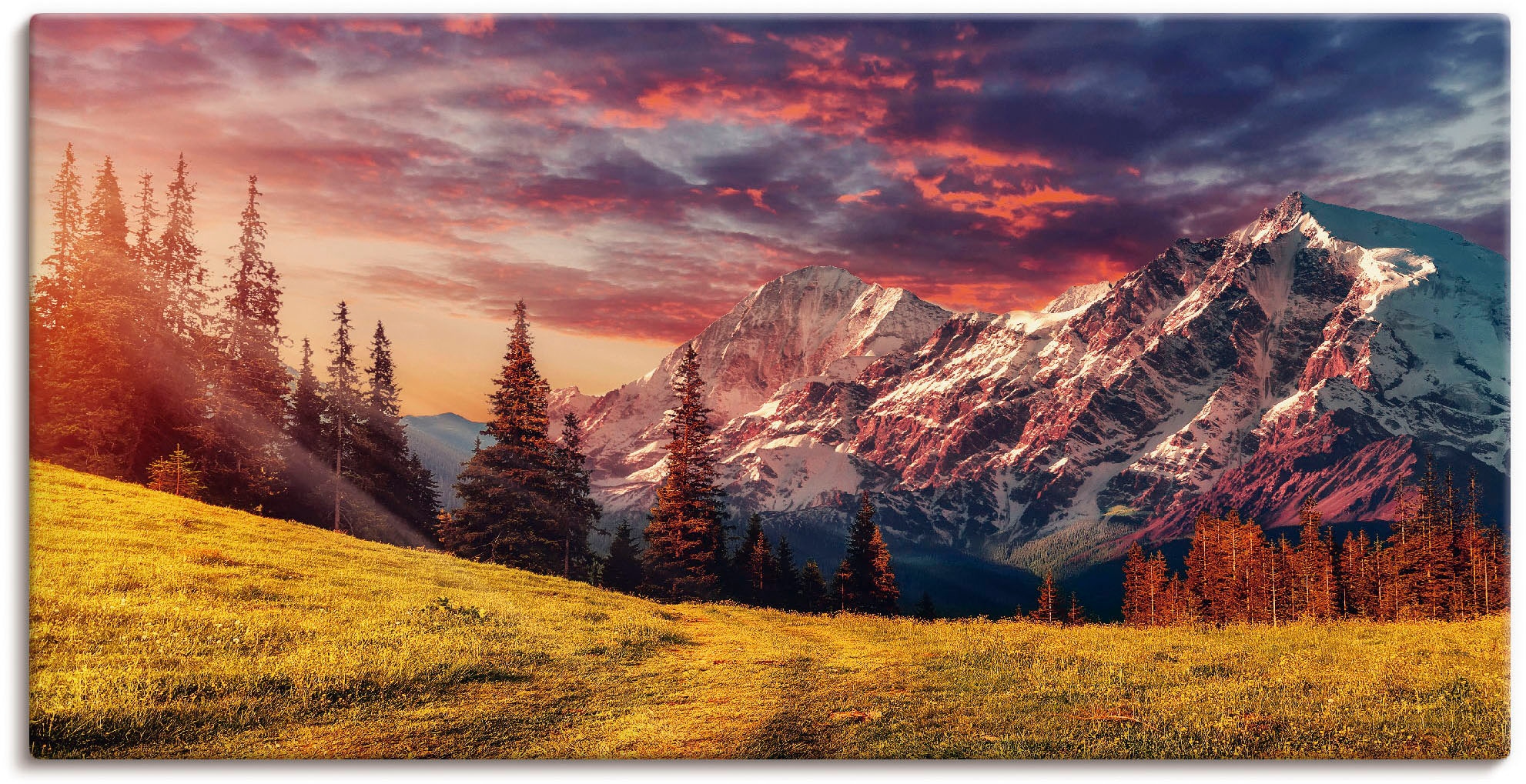 Artland Wandbild »Alpines Hochland«, als Alpenbilder, Jelmoli-Versand in Alubild, oder Wandaufkleber | (1 Berge Leinwandbild, St.), online shoppen versch. Grössen Poster 