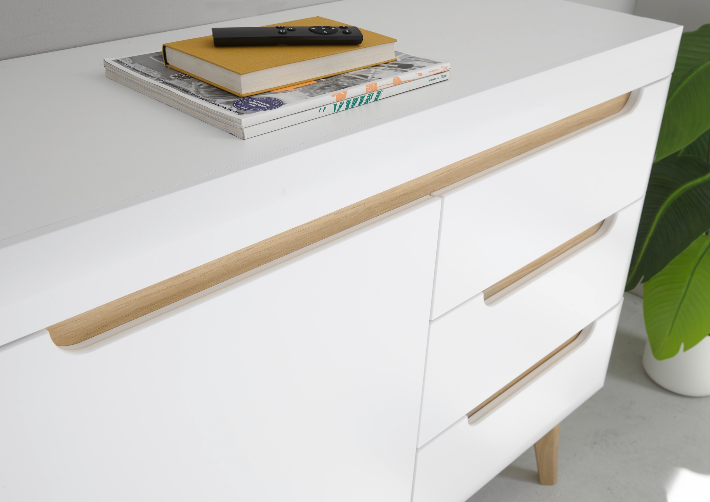INOSIGN Wohnwand »Torge, Anbauwand, Schrankwand, Mediawand, Wohnzimmer-Set«, (4 St.), enthält Lowboard, Sideboard, Highboard + Wandboard, 361 cm breit