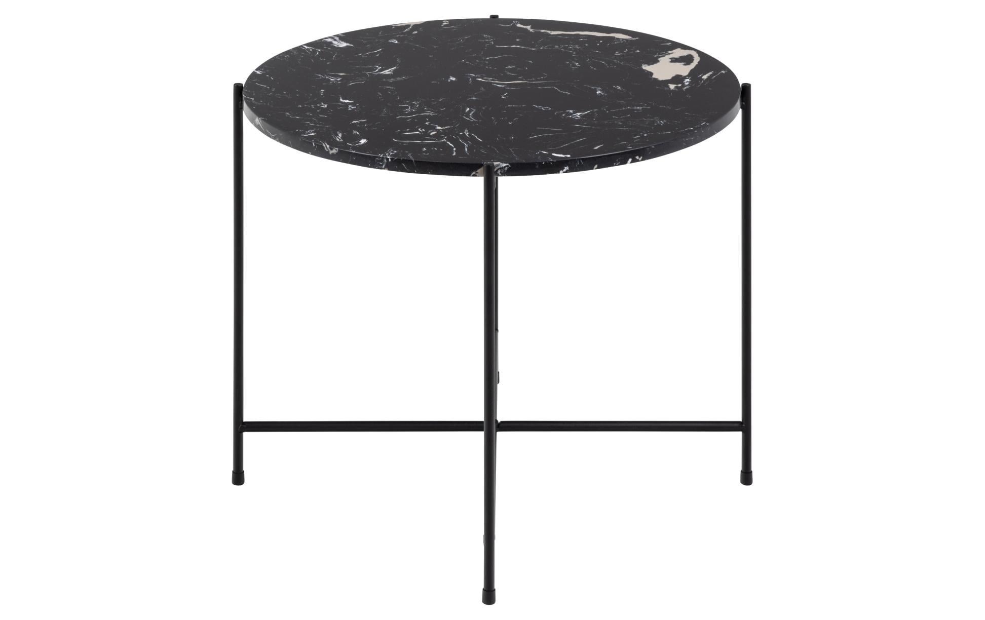 AC Design Beistelltisch "Avila" Ecktisch, rund, Tischplatte aus Marmorstein, T: 52 cm