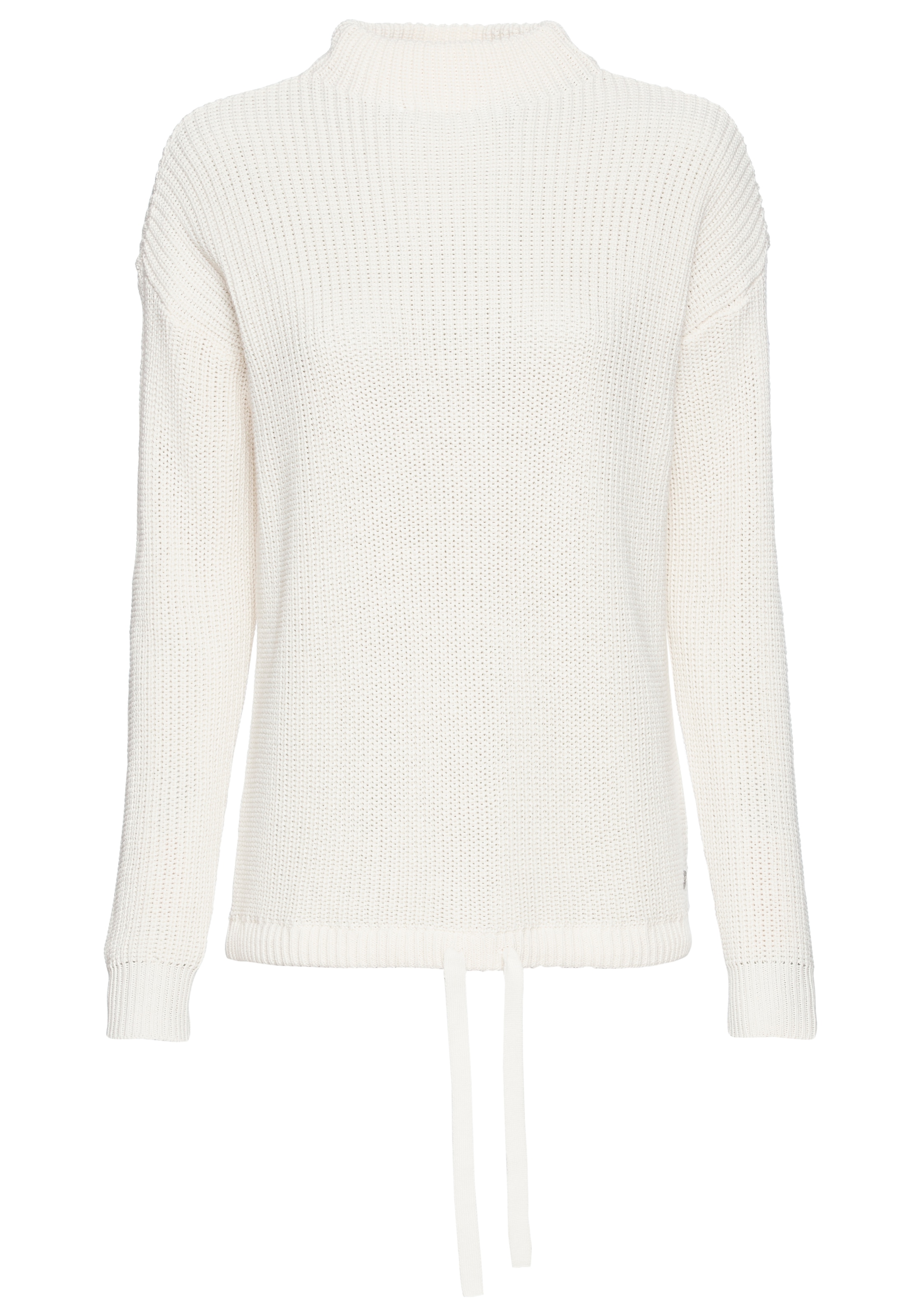 DELMAO Stehkragenpullover, mit verstellbarem Saum durch Bindeband