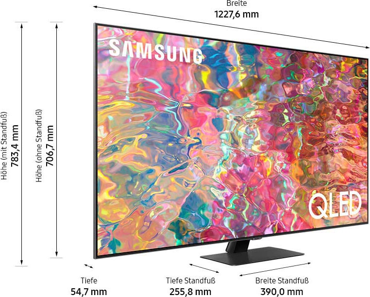 Samsung QLED-Fernseher »GQ55Q80BAT«, Smart-TV, Quantum Processor 4K,Quantum HDR 1500,Sumpreme UHD Dimming