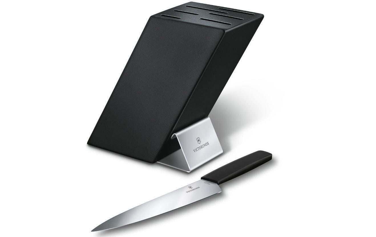 Victorinox Messerblock "Swiss Modern Schwarz" Herkunftsland Schweiz, Holzart Buche