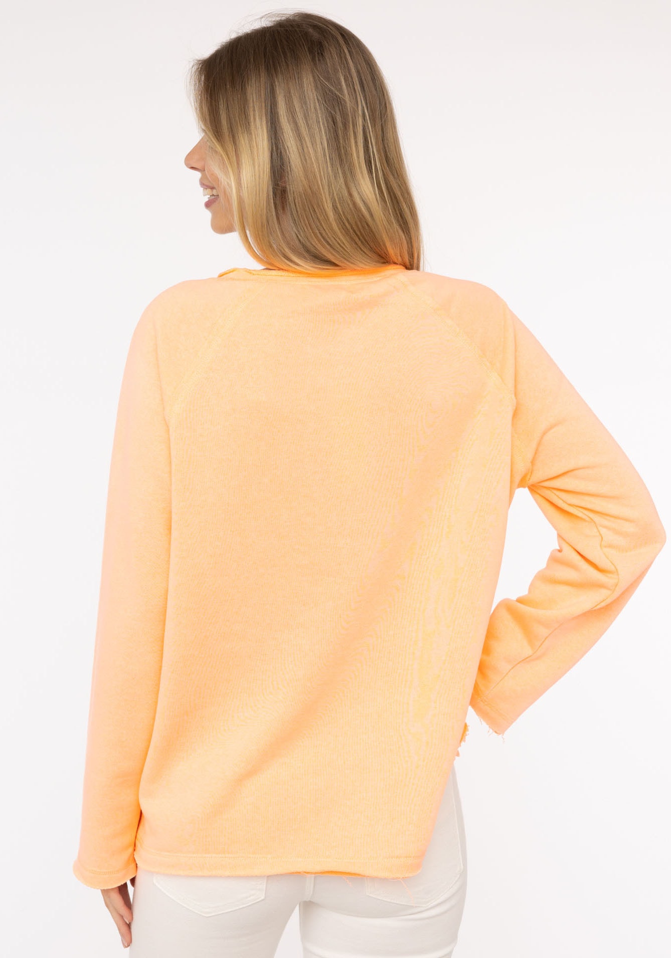 Zwillingsherz Hoodie »"Moin Meer Strand"«, mit Used-Look Kanten und maritimer Stickerei