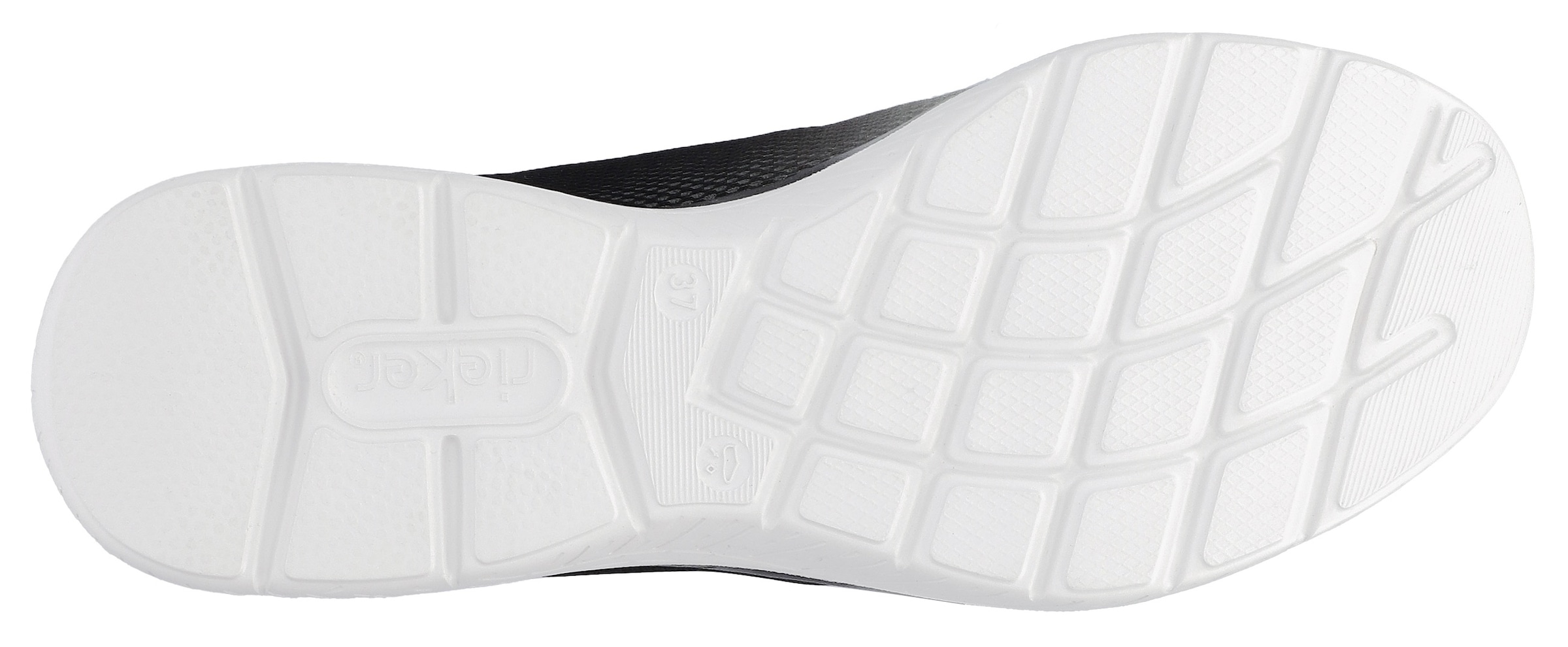Rieker Slip-On Sneaker, Slipper, Freizeitschuh mit trendigem Farbübergang