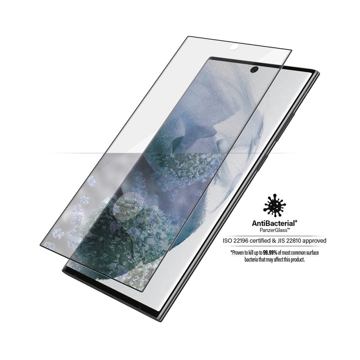 PanzerGlass Displayschutzglas »E2E Samsung Galaxy S22 Ultra Antibakteriel«, (1 St.)