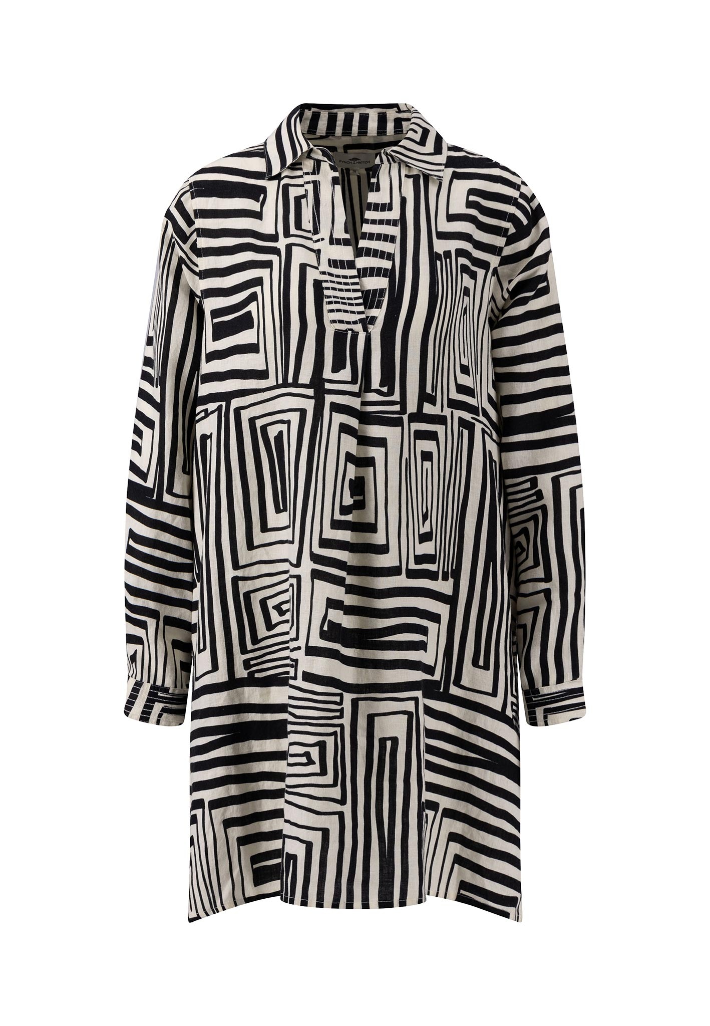 FYNCH-HATTON Tunikakleid Sommerkleid mit Labyrinth-Muster