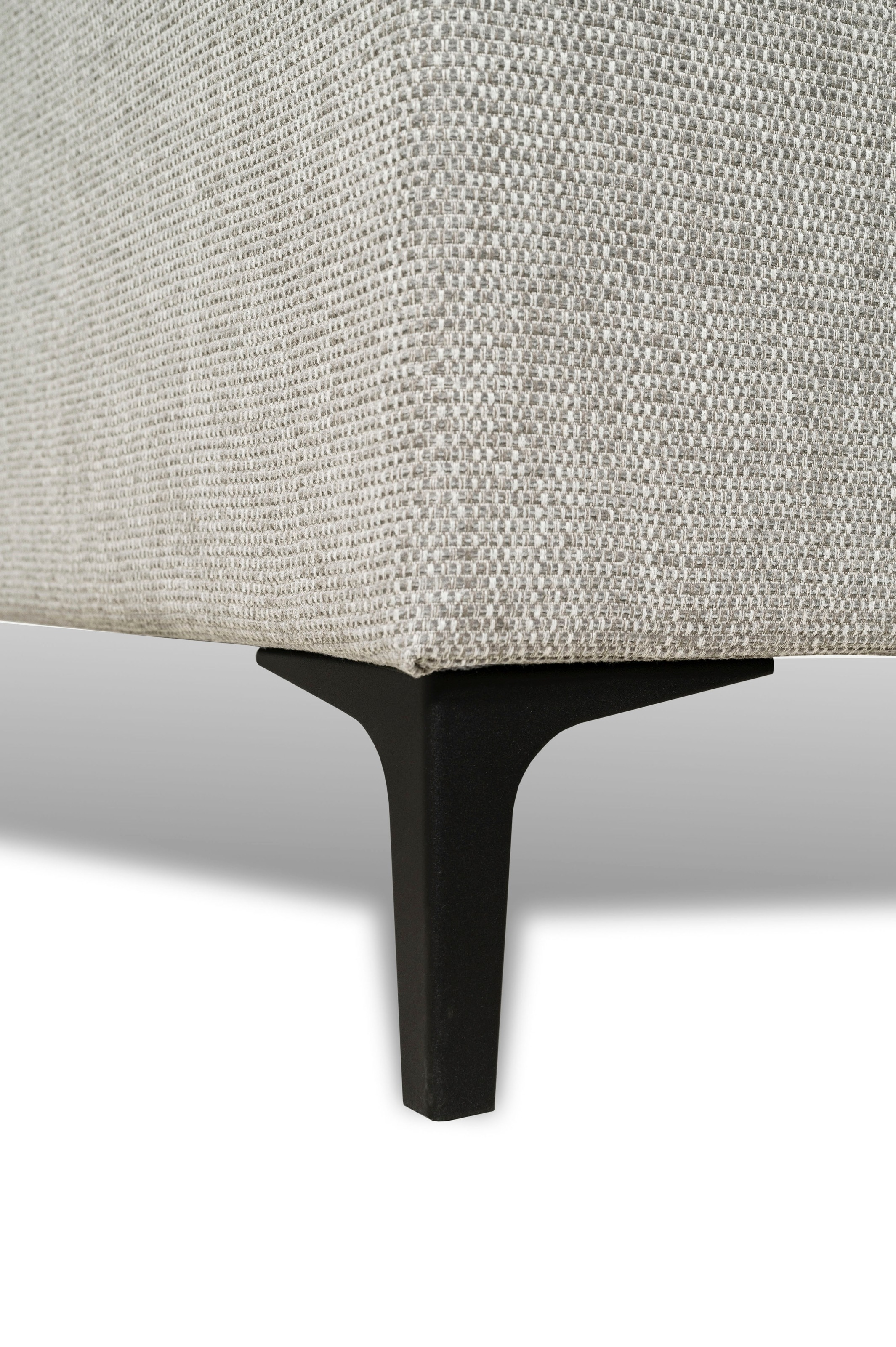 Places of Style 3-Sitzer »3er Sofa Oland, Struktur, Flachgewebe, Luxus-Microfaser, Boucle«, 224 cm, Wellenunterfederung, Skandi-Design, Metallfüsse