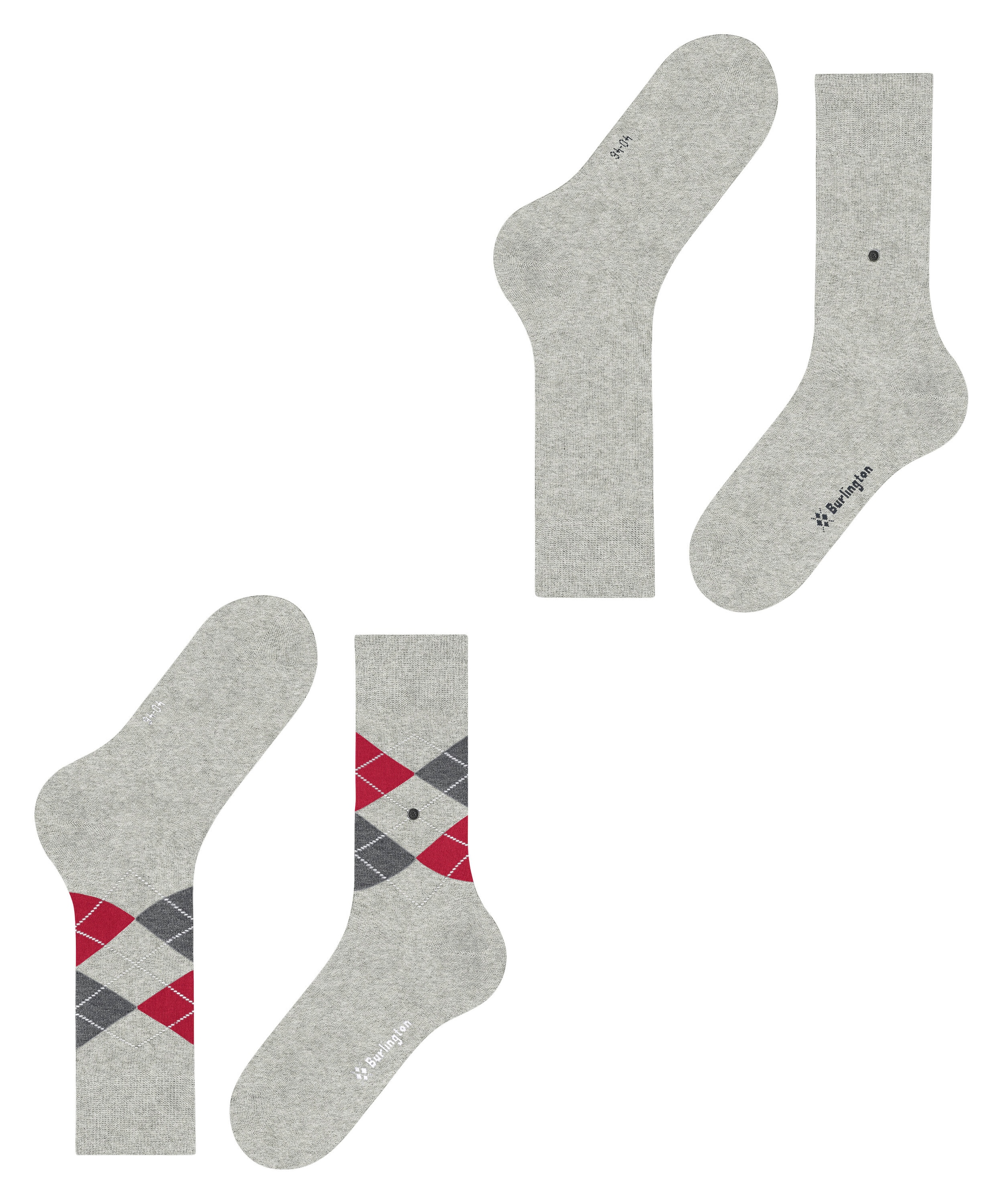 Burlington Socken »Everyday Argyle Mix«, (2 Paar), meliert, klassisches Design, passend von Gr. 40-46