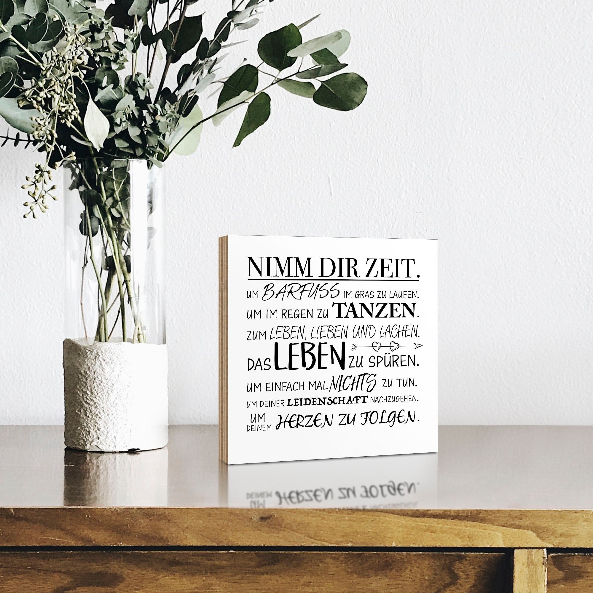 Jelmoli-Versand »Nimm Texte, Zeit«, Holzbild kaufen online | St.) dir & Artland (1 Sprüche